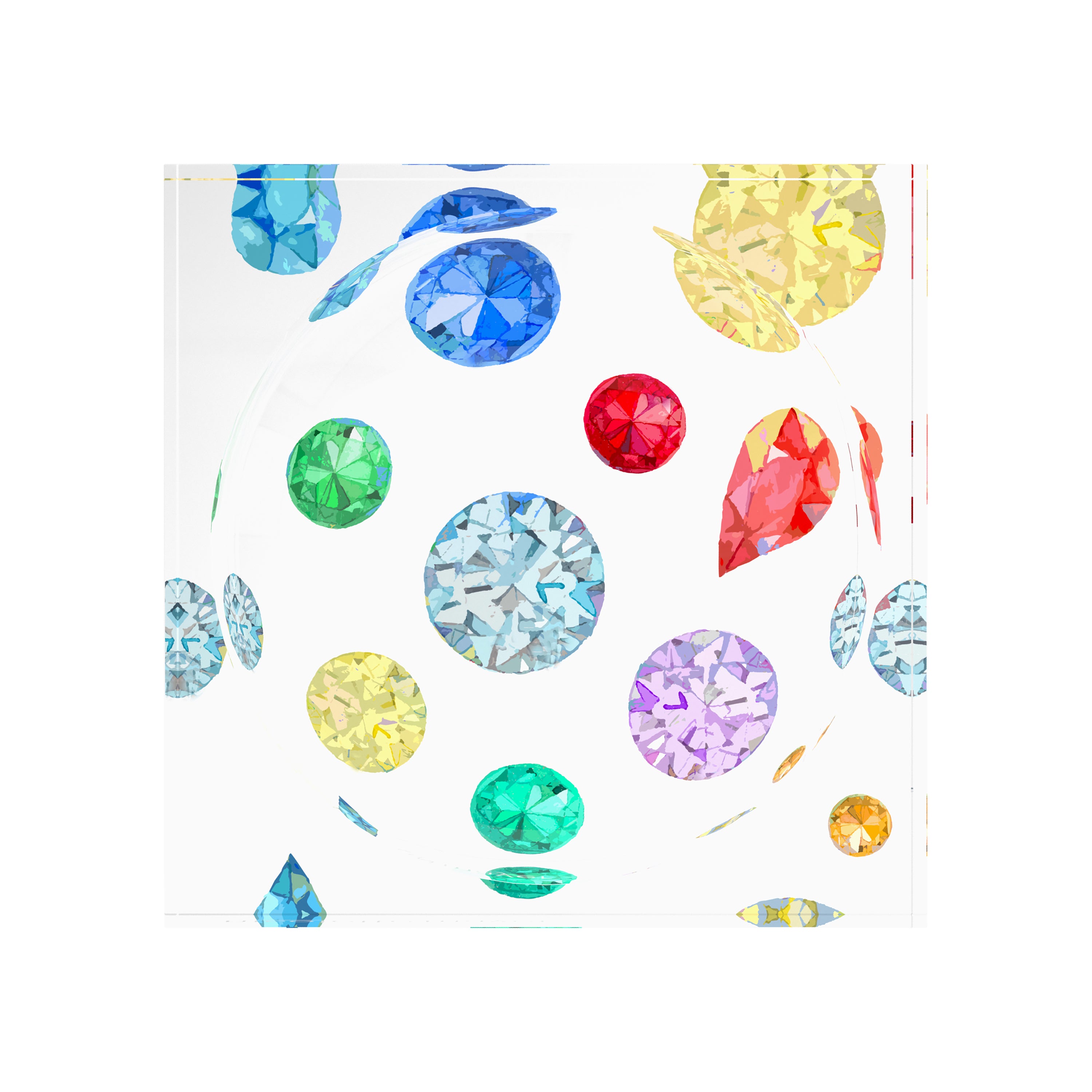 Jewel White Acrylic Candy Catchall Dish