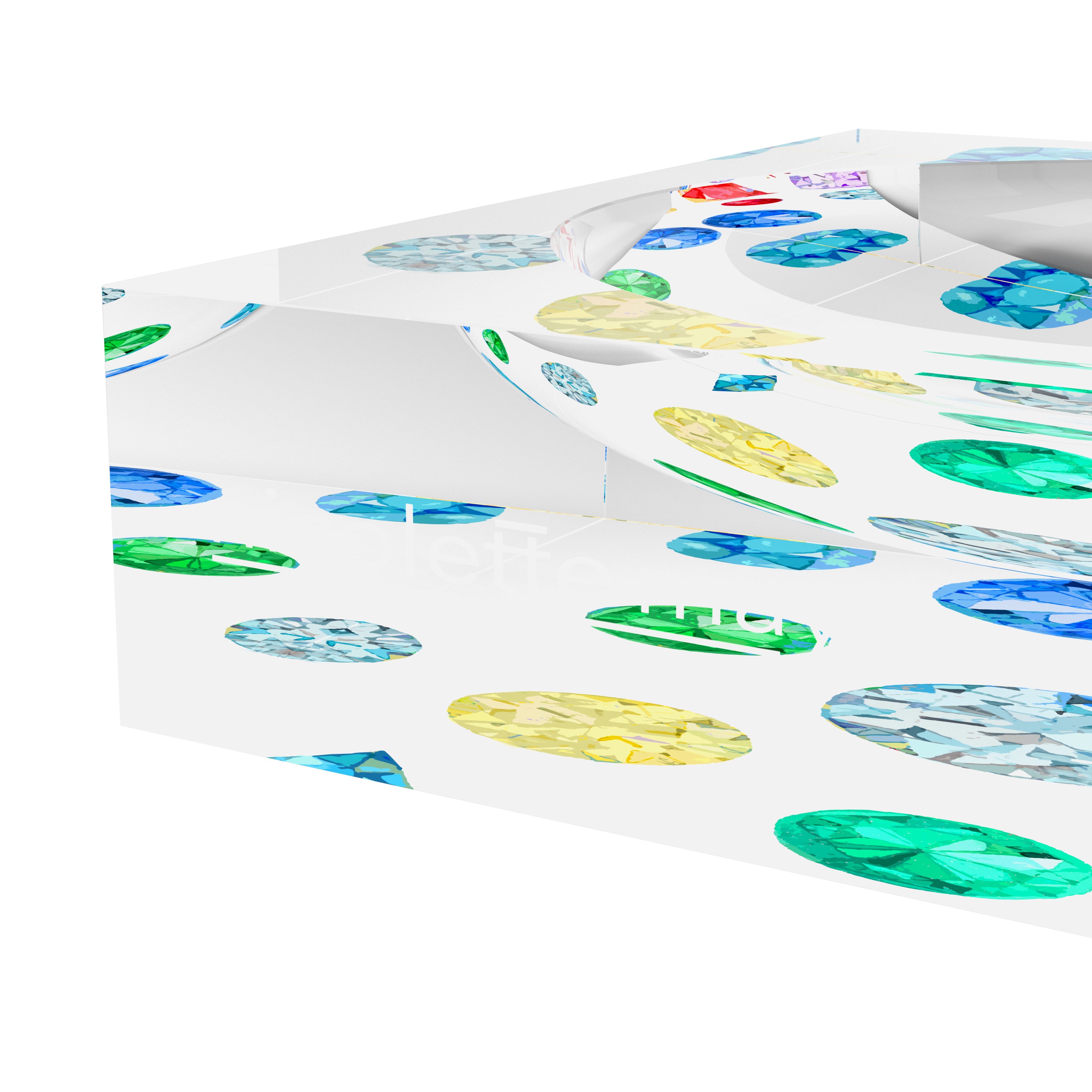 Jewel White Acrylic Candy Catchall Dish