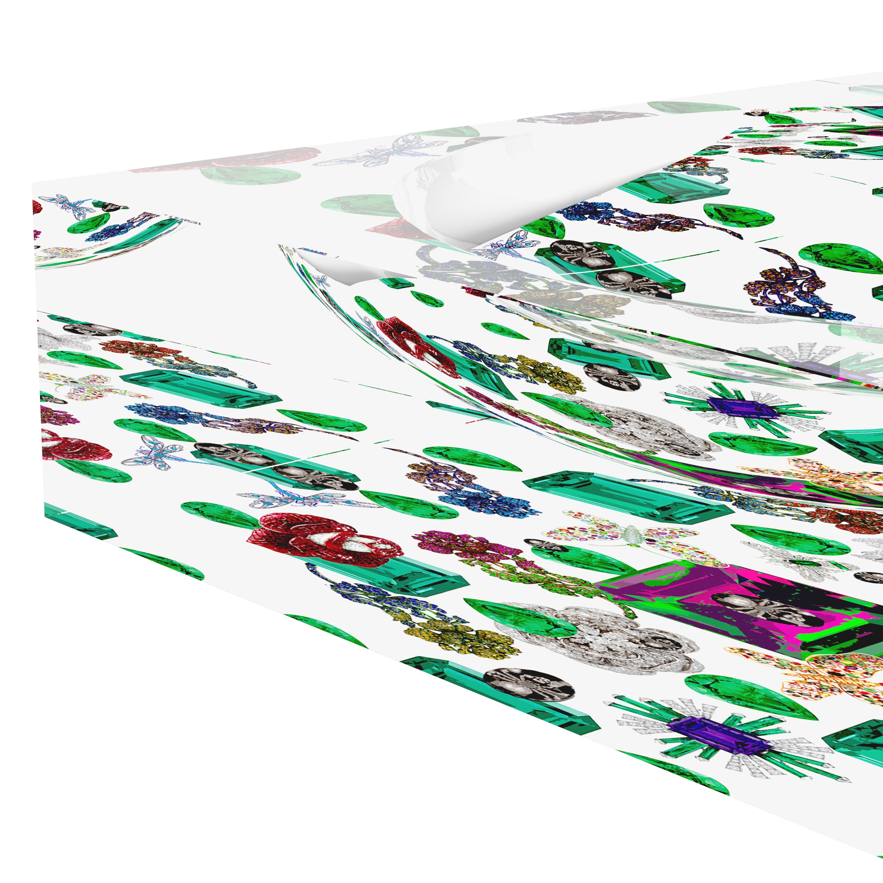 Jewel Box Emeralds White Acrylic Candy Catchall Dish