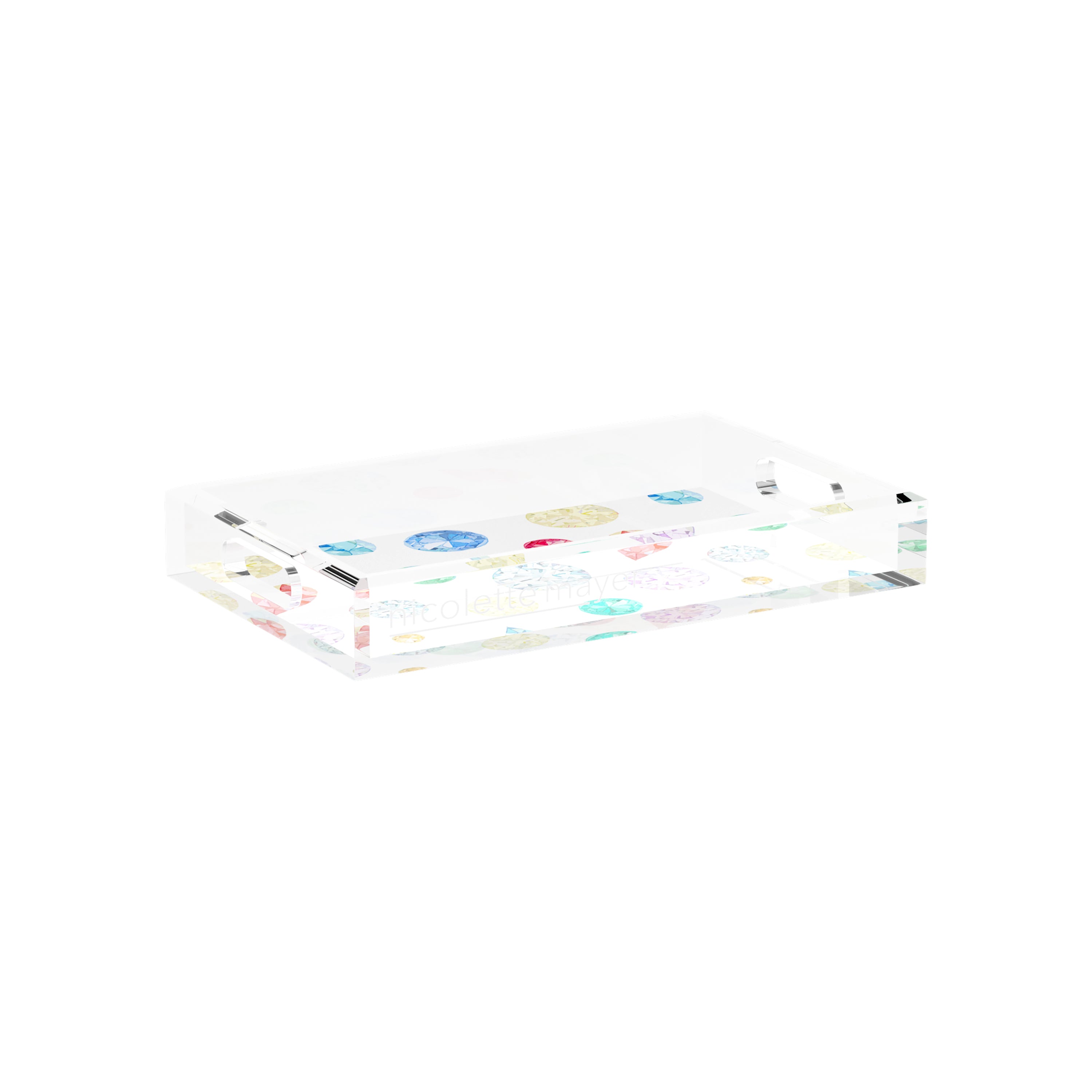 Jewel White 12.5X7.75 Acrylic Tray - nicolettemayer.com