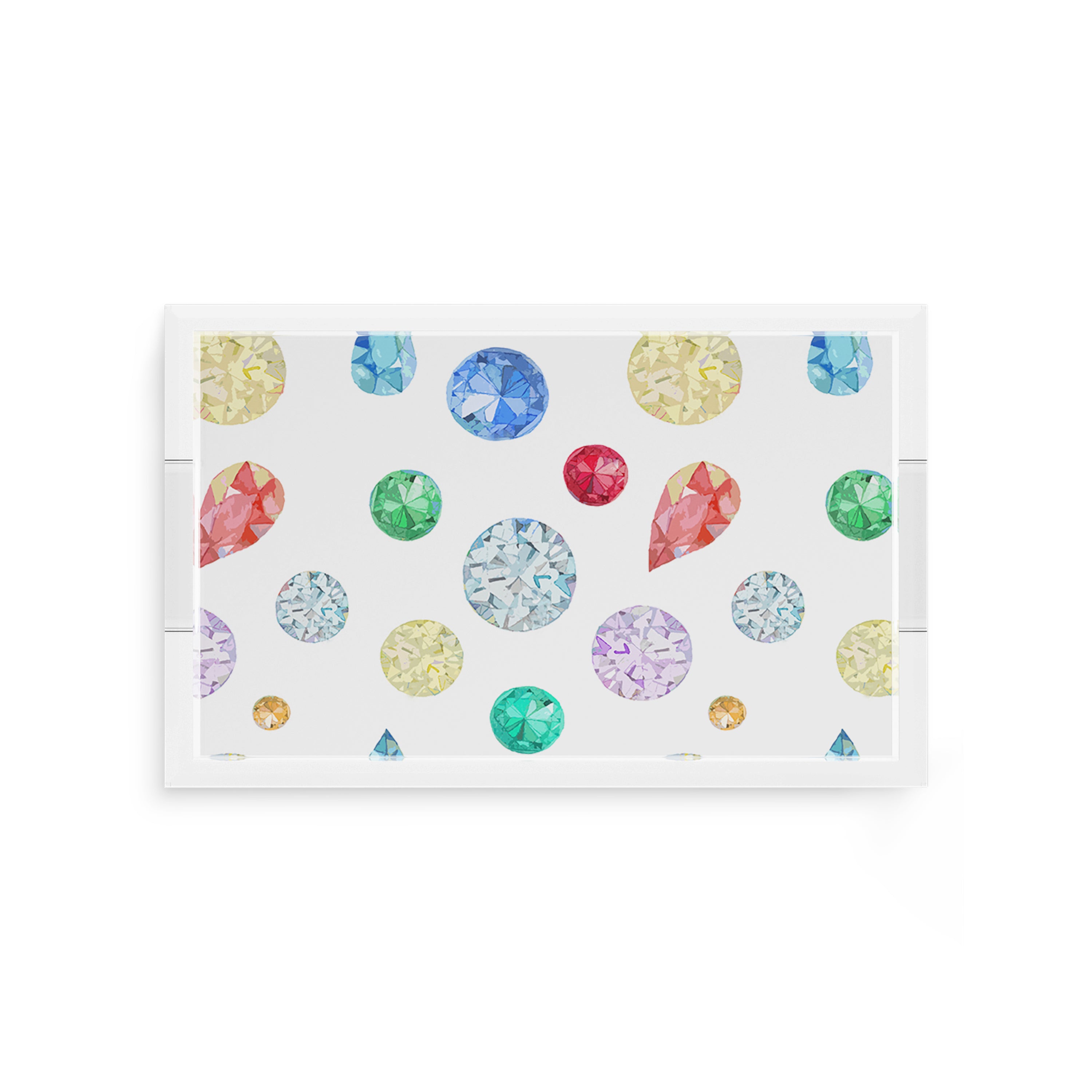 Jewel White 12.5X7.75 Acrylic Tray - nicolettemayer.com