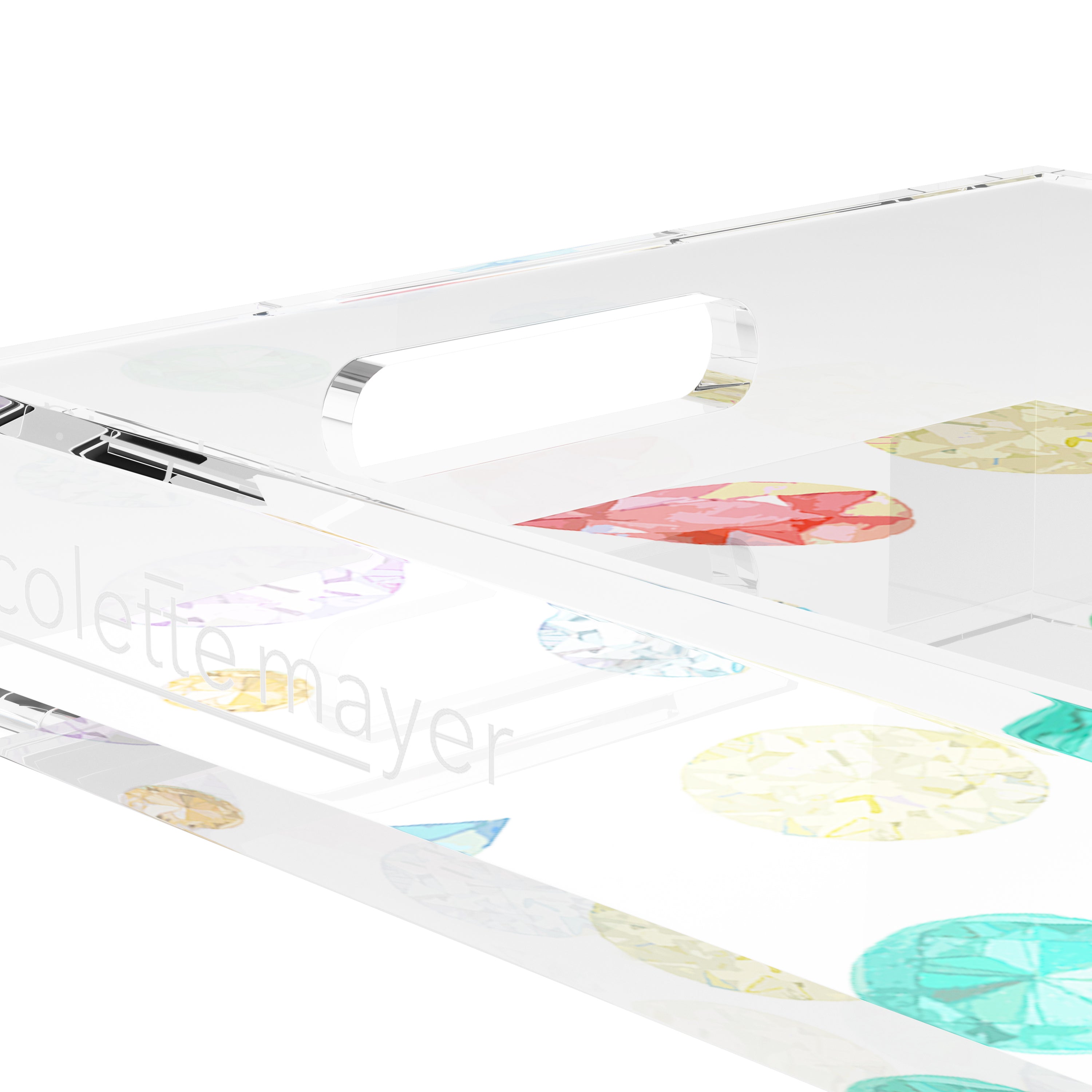 Jewel White 12.5X7.75 Acrylic Tray - nicolettemayer.com