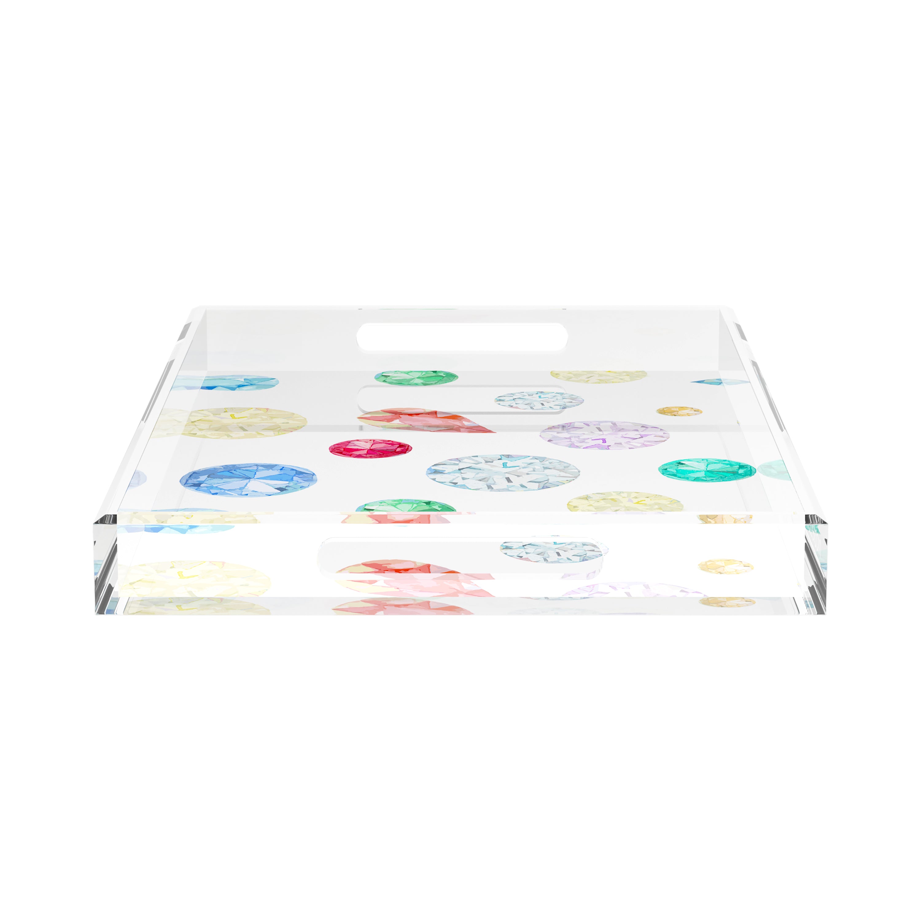 Jewel White 22.5X14.5 Acrylic Tray - nicolettemayer.com