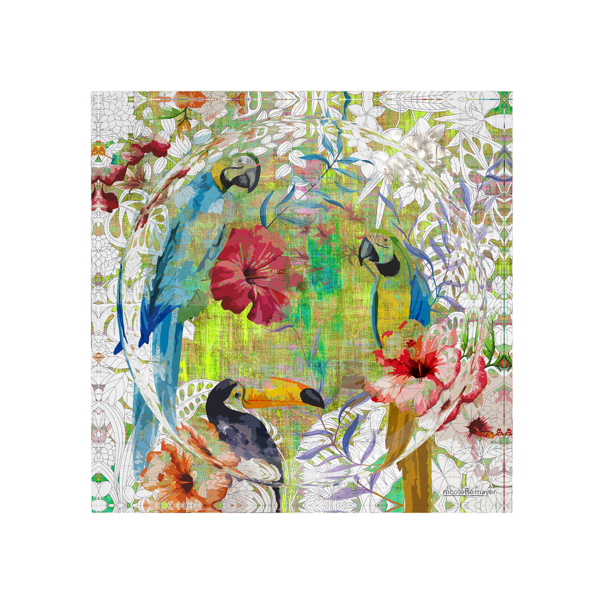 Jungle Love Citron Acrylic Candy Catchall Dish