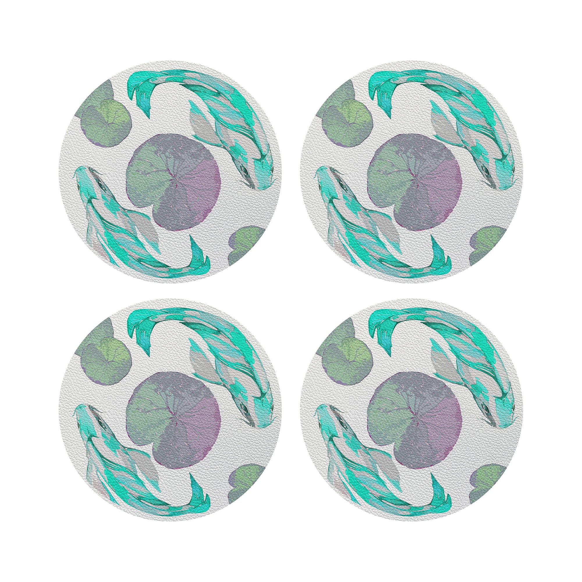 Koi Turquoise 4" Dinner Napkins- nicolettemayer.com