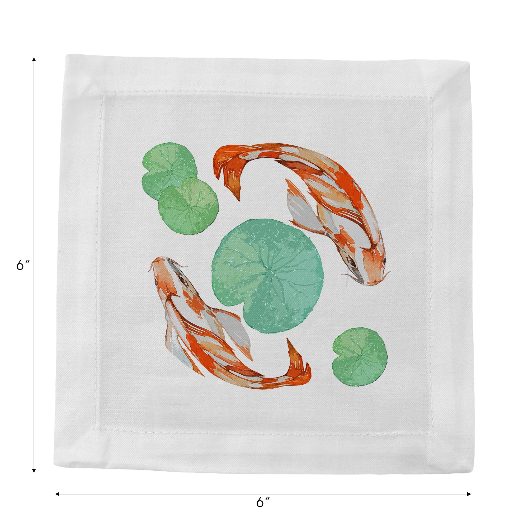 Koi Coral 6" Cocktail Napkins- nicolettemayer.com