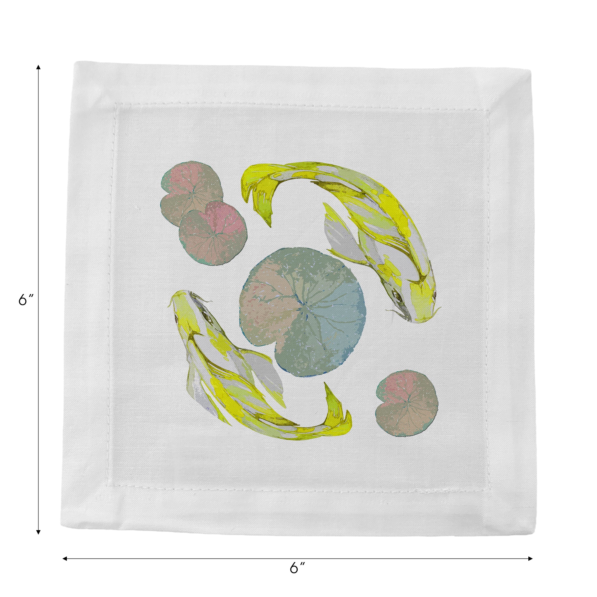 Koi Jaune 6" Cocktail Napkins- nicolettemayer.com