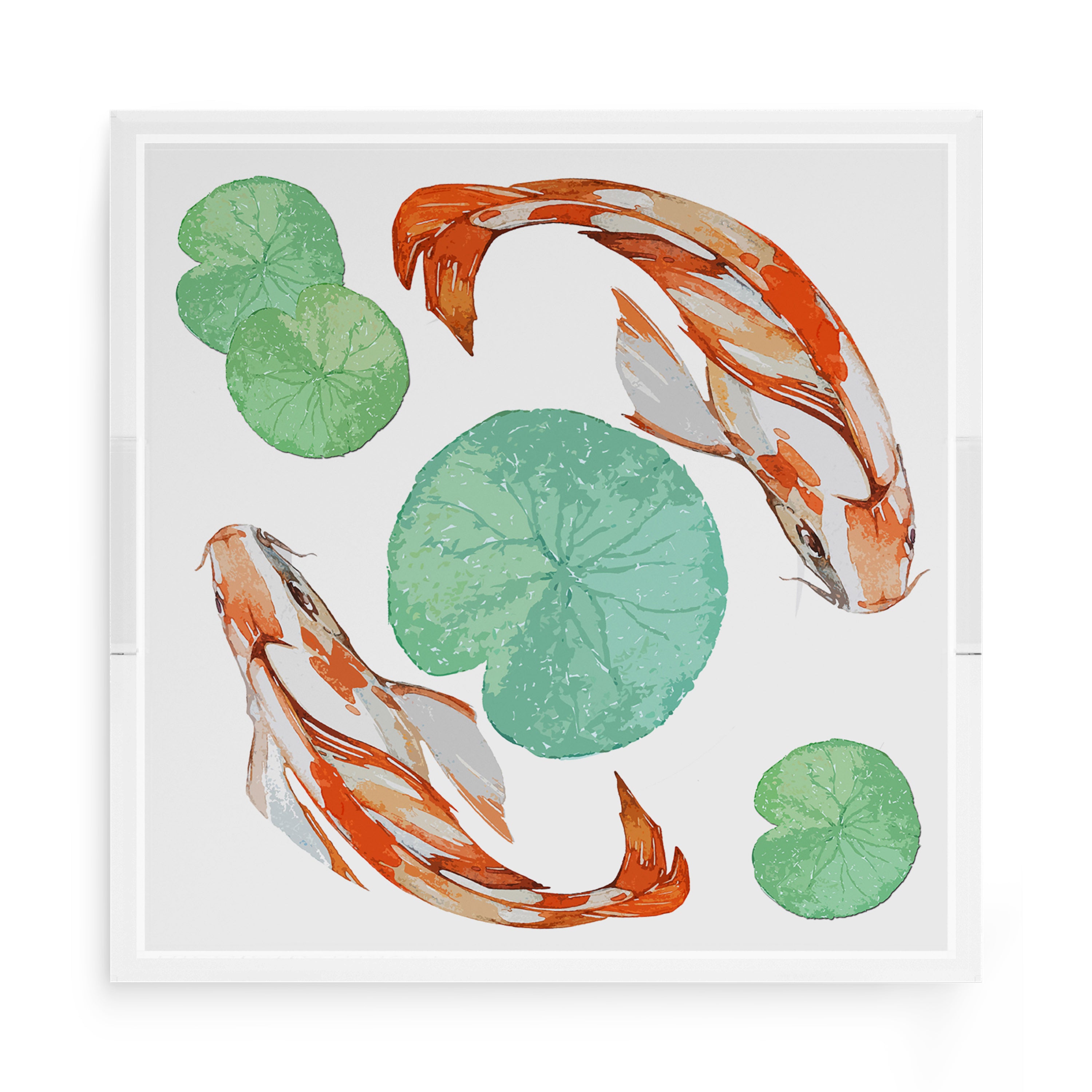Koi Coral 15X15 Acrylic Tray - nicolettemayer.com