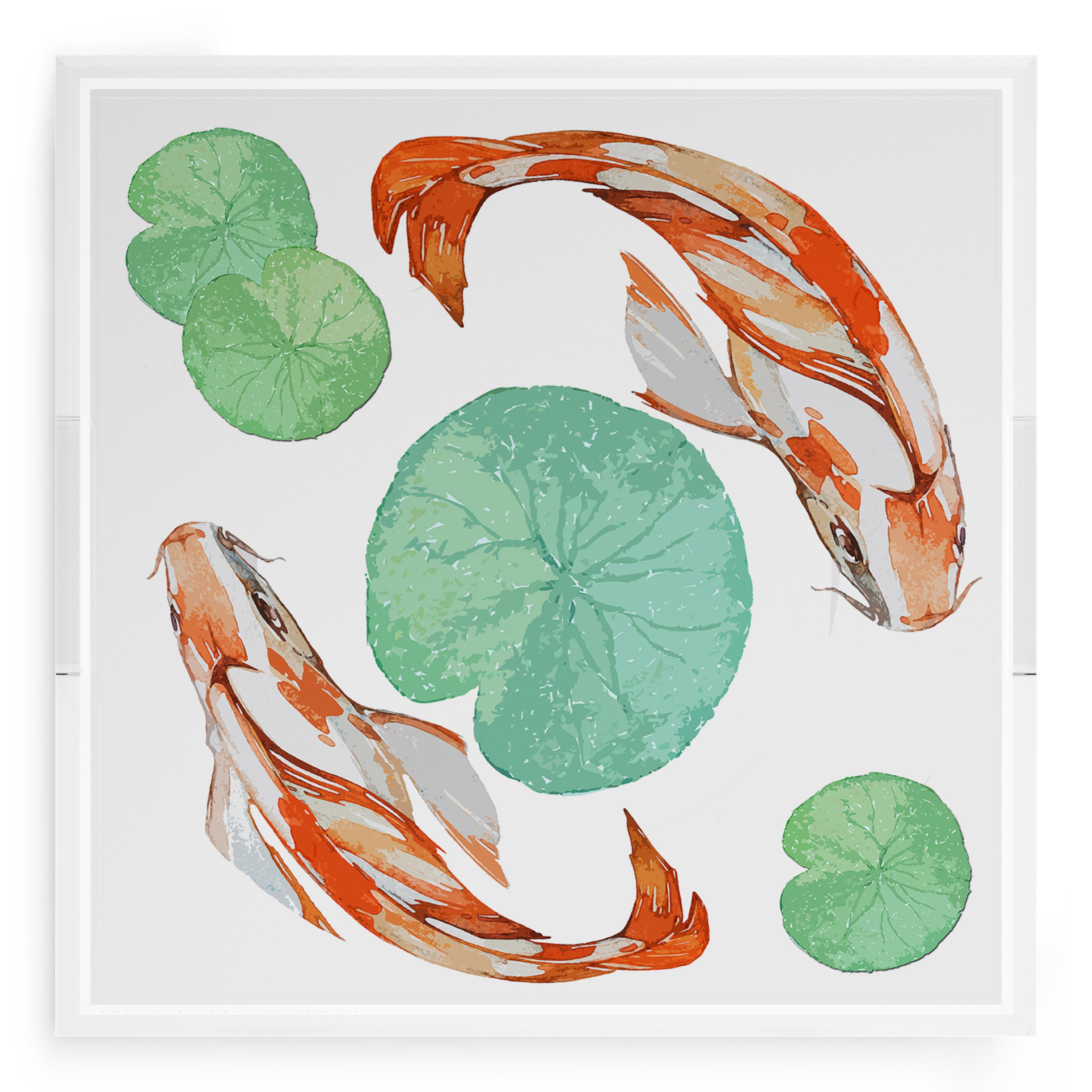 Koi Coral 18X18 Acrylic Tray - nicolettemayer.com