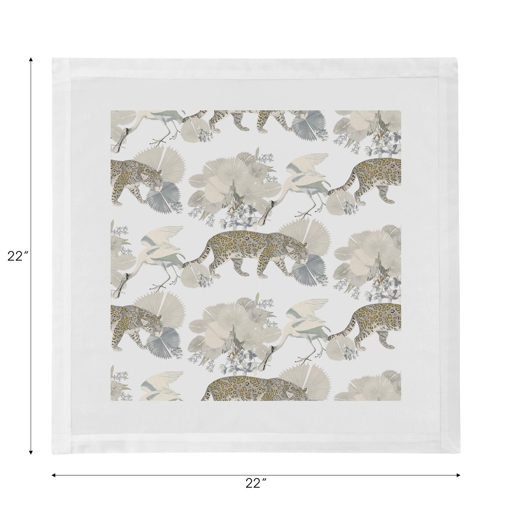 LEOPARD WALK CAMEO 22"X22" SERVIETTEN MIT HOHLSÄGEN, 4ER-SET
