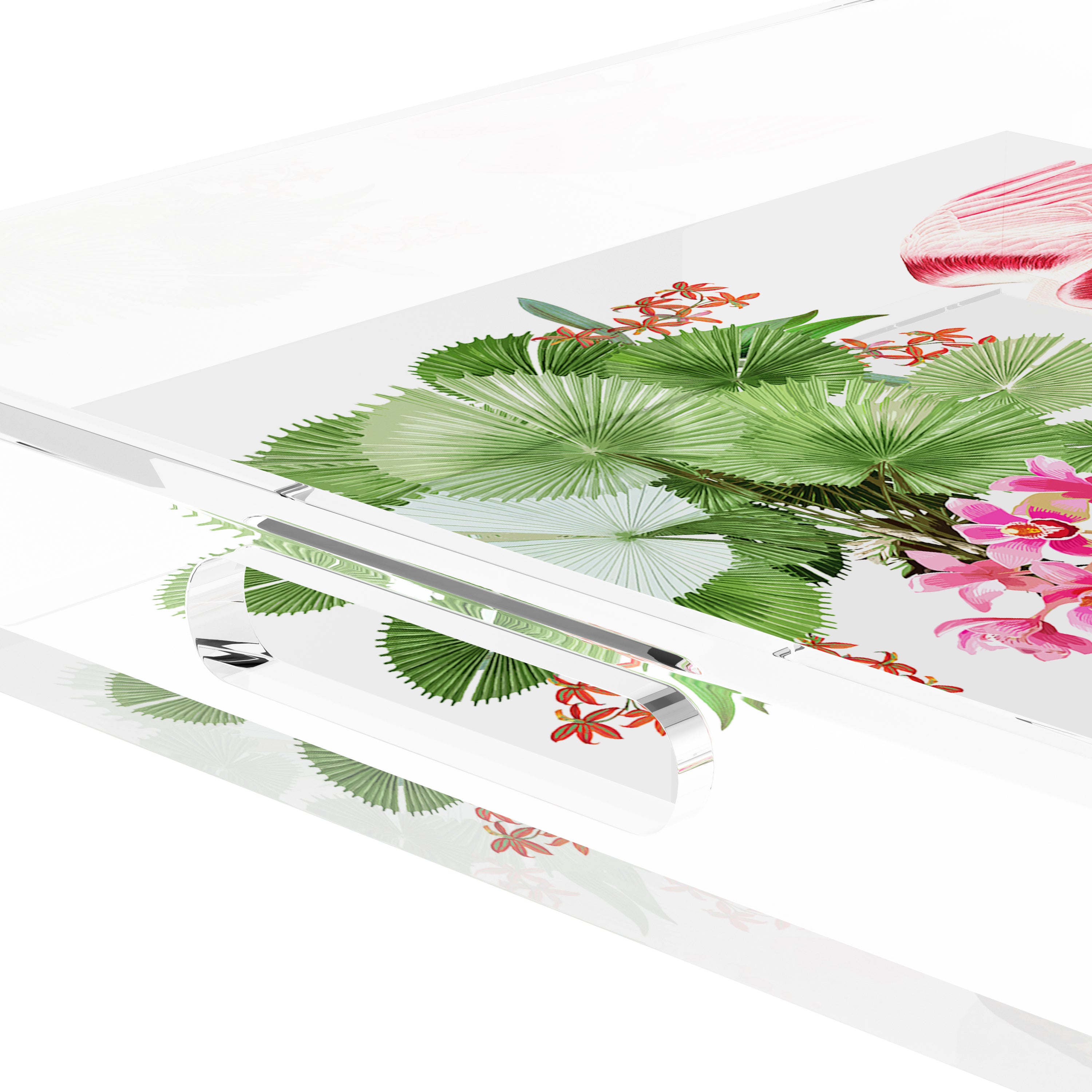 Leopard Walk Colorful 15X15 Acrylic Tray - nicolettemayer.com