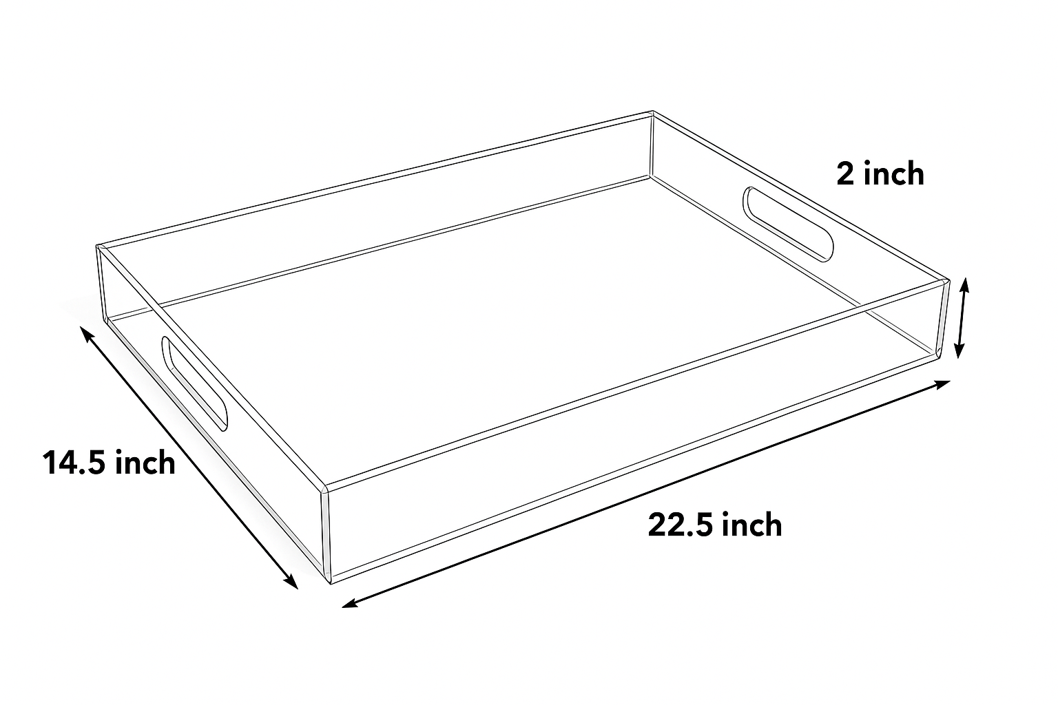 IZNIK RED TURQUOISE 22.5"X14.5" ACRYLIC TRAY - nicolettemayer.com
