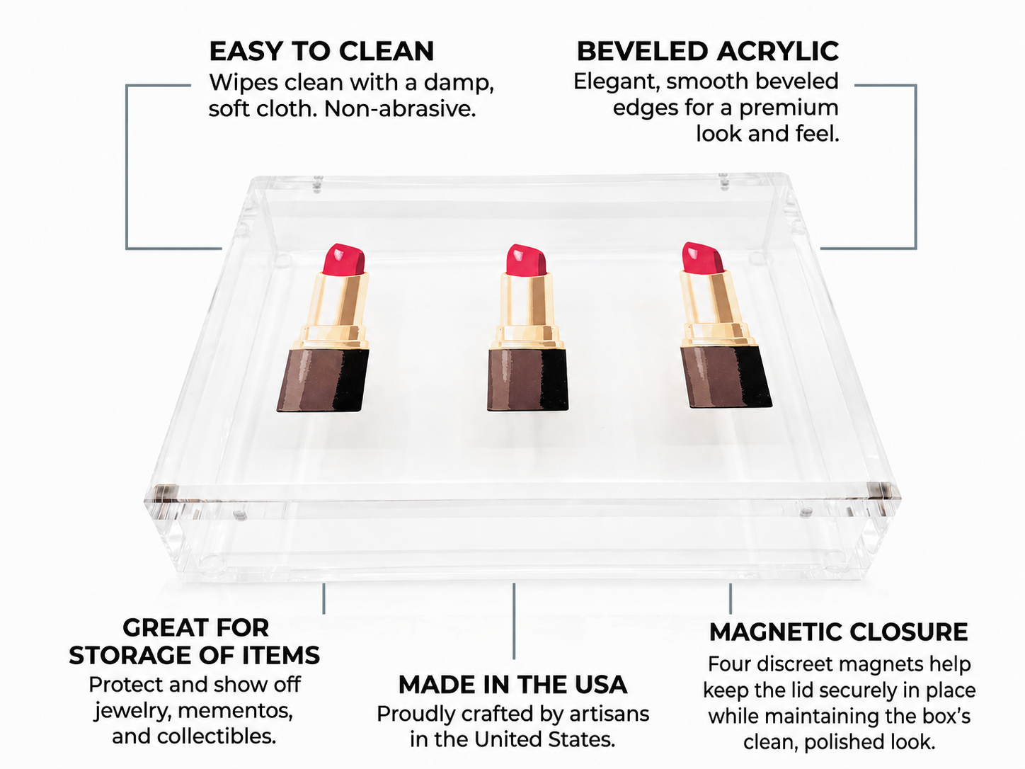 Lipstick Acrylic Box - nicolettemayer.com