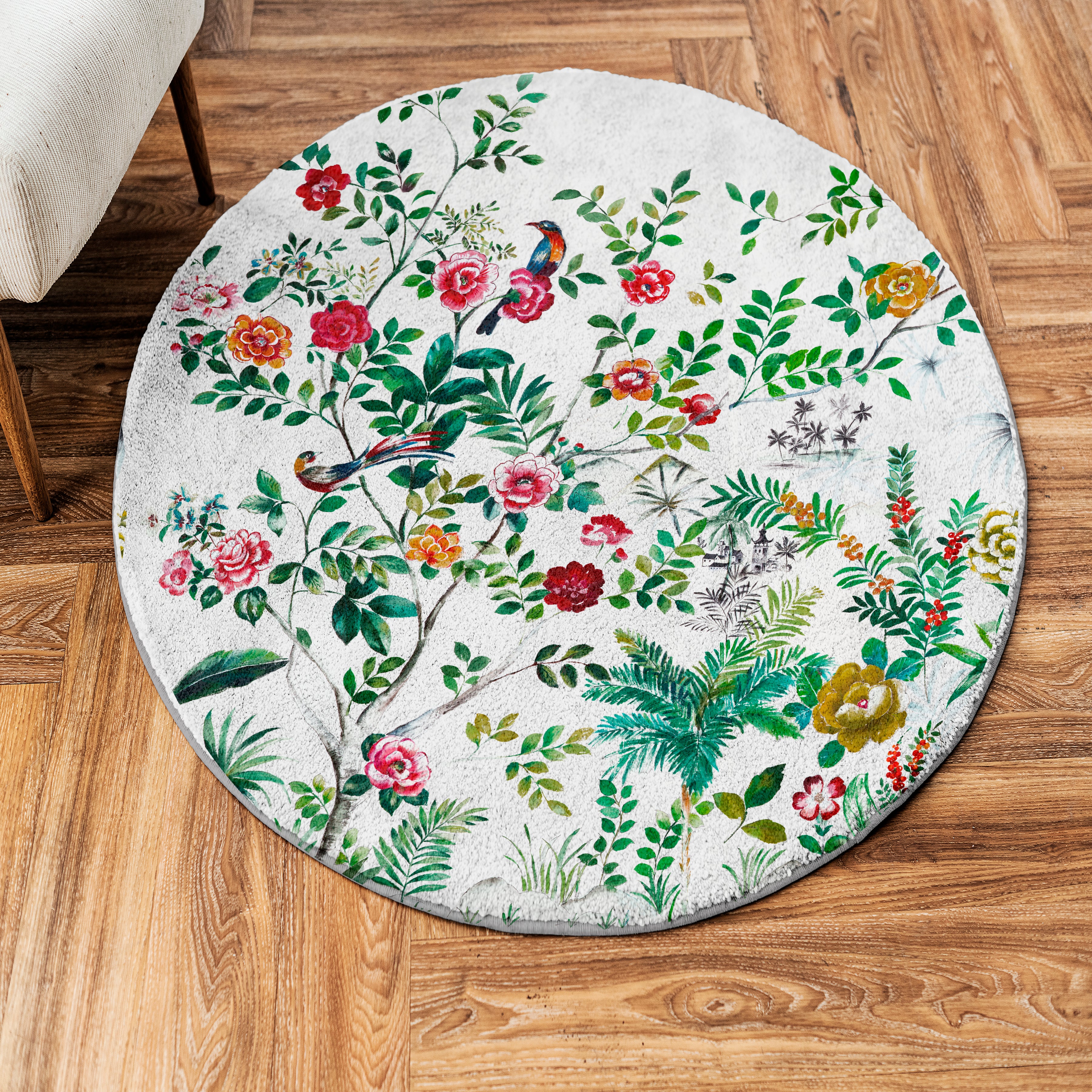 Lost Pavillion Round Cloud Washable Rug
