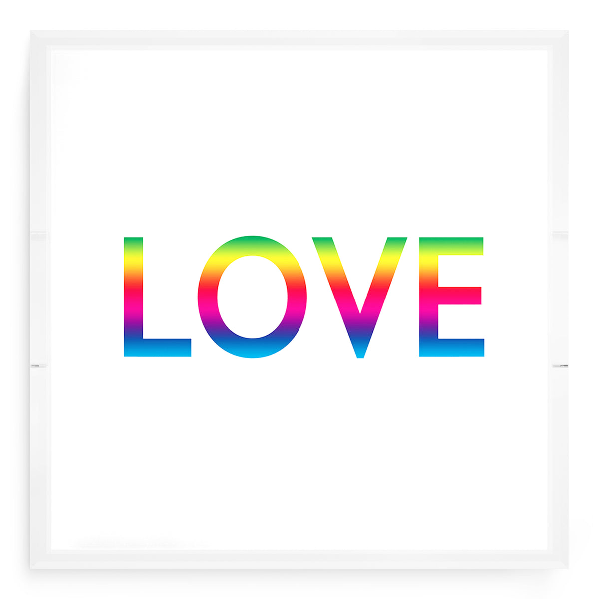 Love Rainbow Acrylic Decorative Tray, 18 x 18 in. by Nicolette Mayer