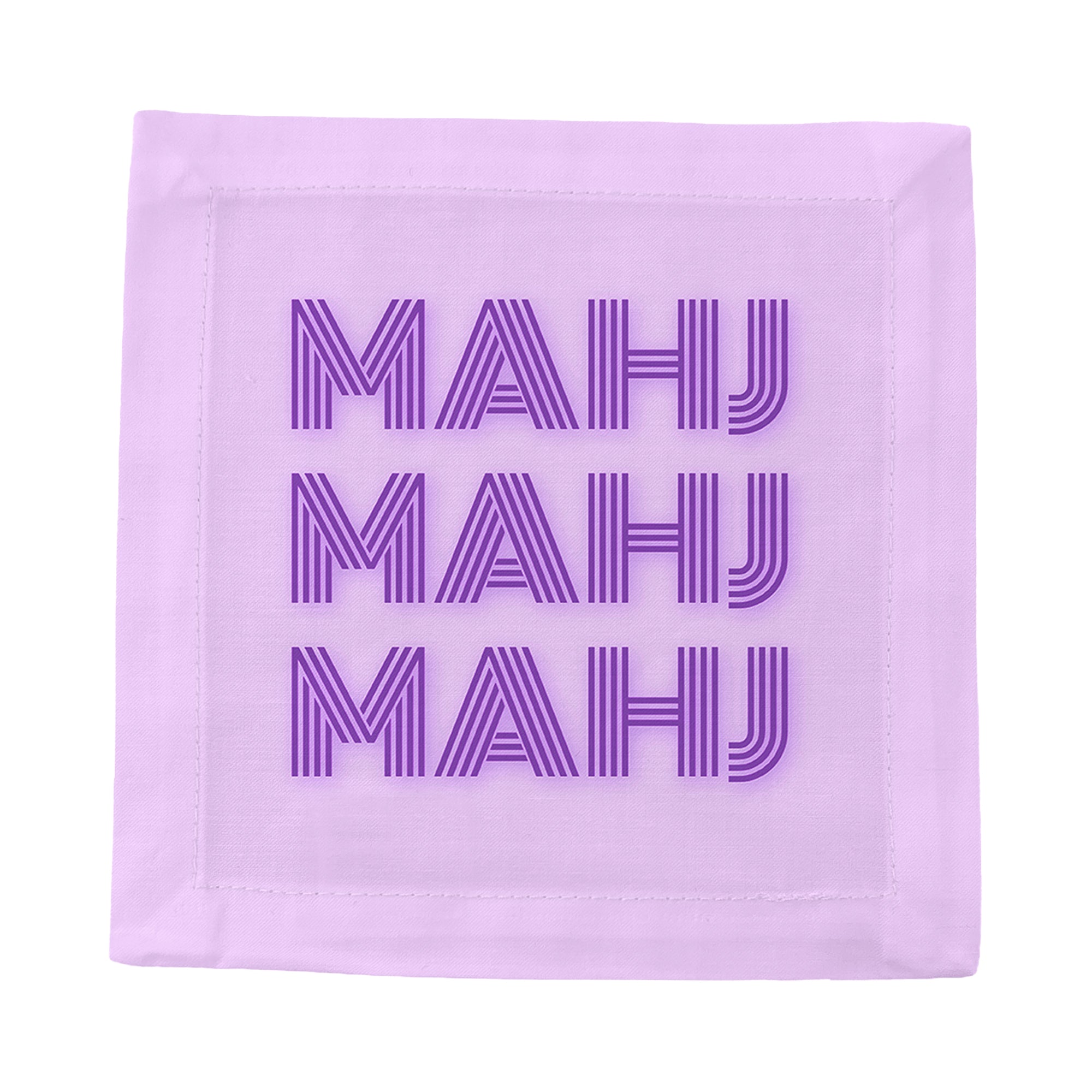 Mahj Mahj Mahj Lilac Cotton Sateen Cocktail Napkins - nicolettemayer.com