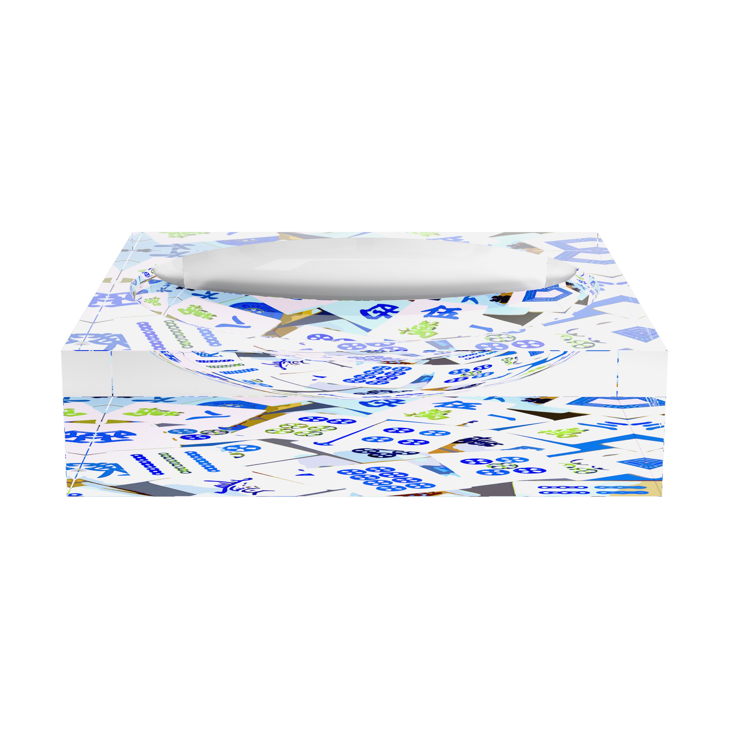 Mahjong Abstract Blues Candy Catchall Dish