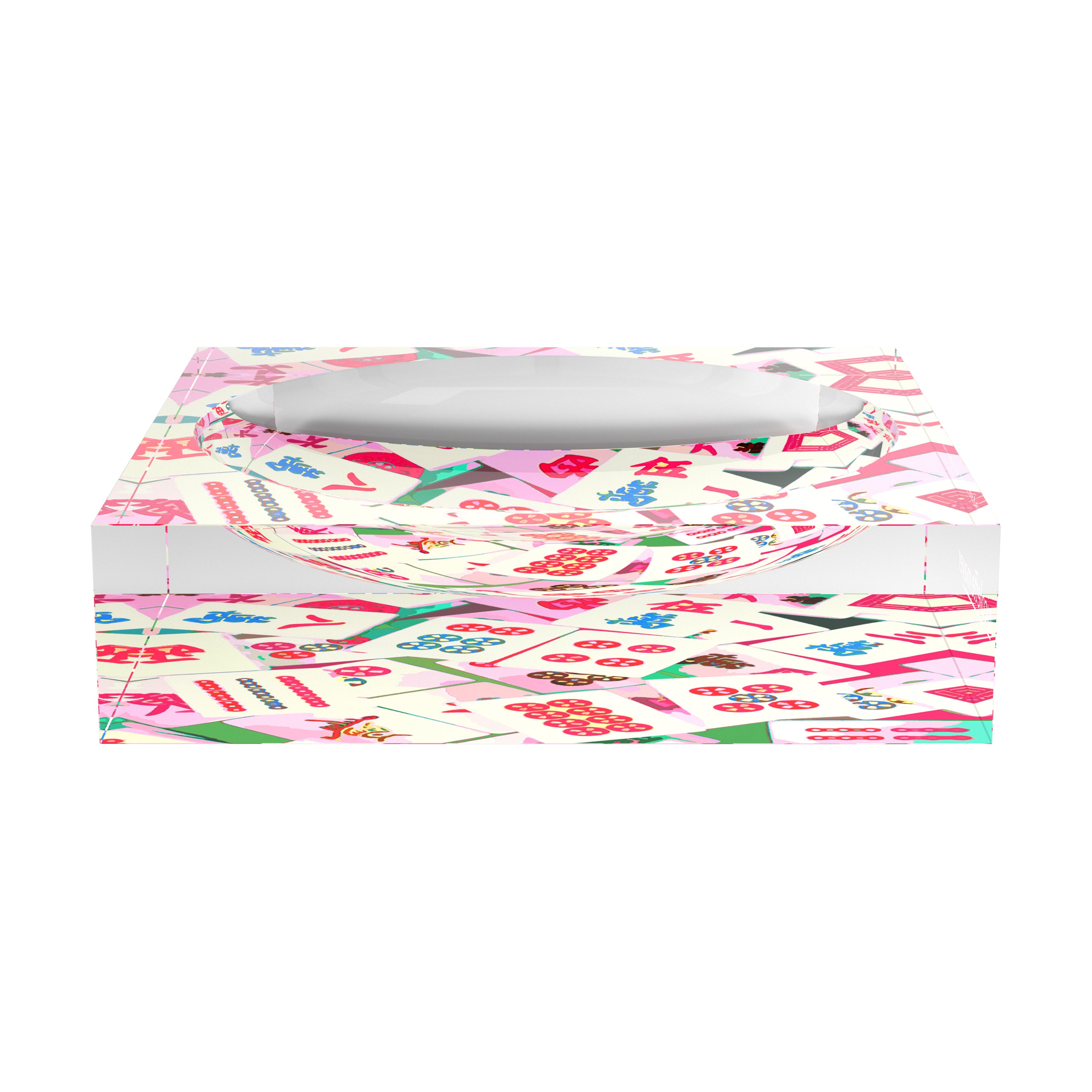Mahjong Abstract Pinks Candy Catchall Dish