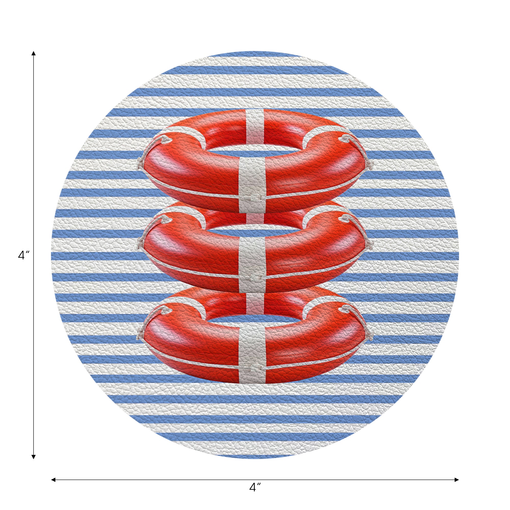 Marine Safety Bouy Ring 4" Dinner Napkins- nicolettemayer.com