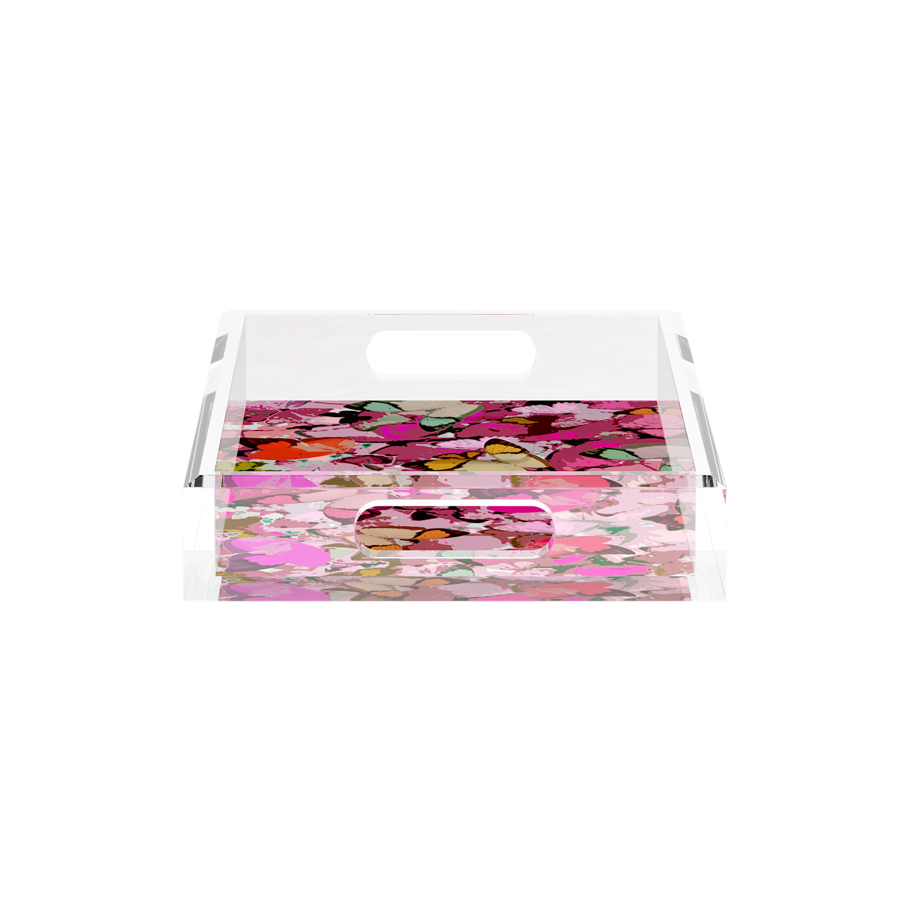 Mariposa Pink 12.5X7.75 Acrylic Tray - nicolettemayer.com