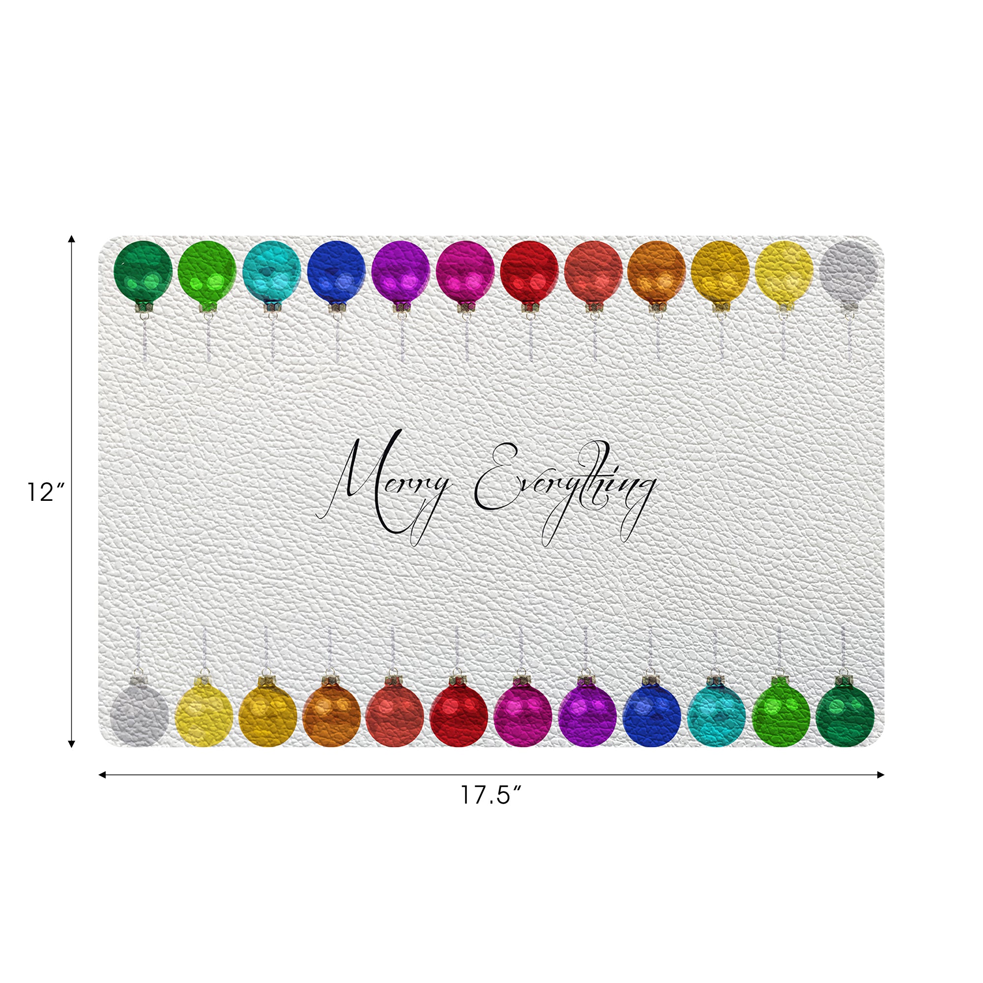 Merry Everything Vegan Leather Rectangle Pebble Placemat