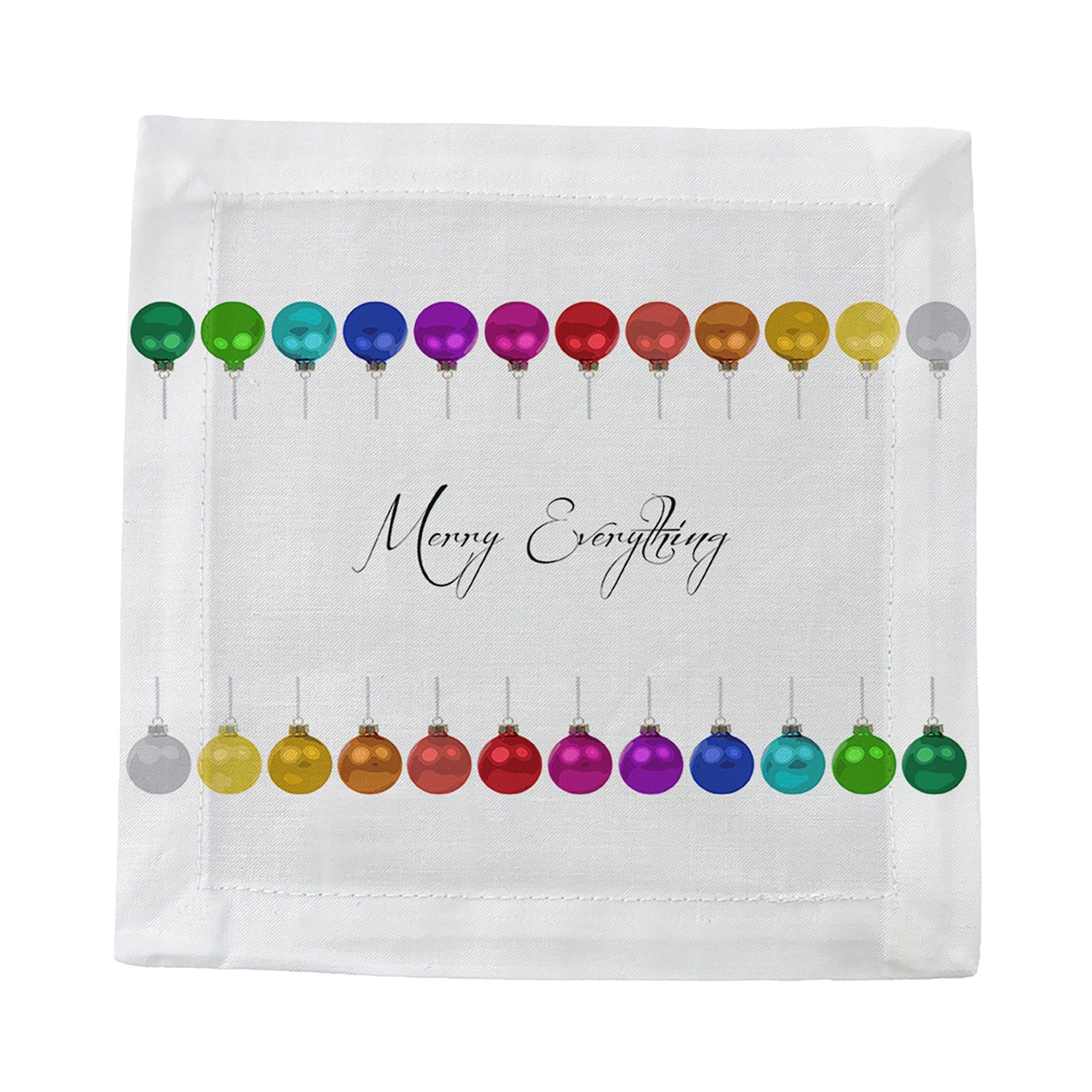 Merry Everything Cotton Sateen Cocktail Napkins