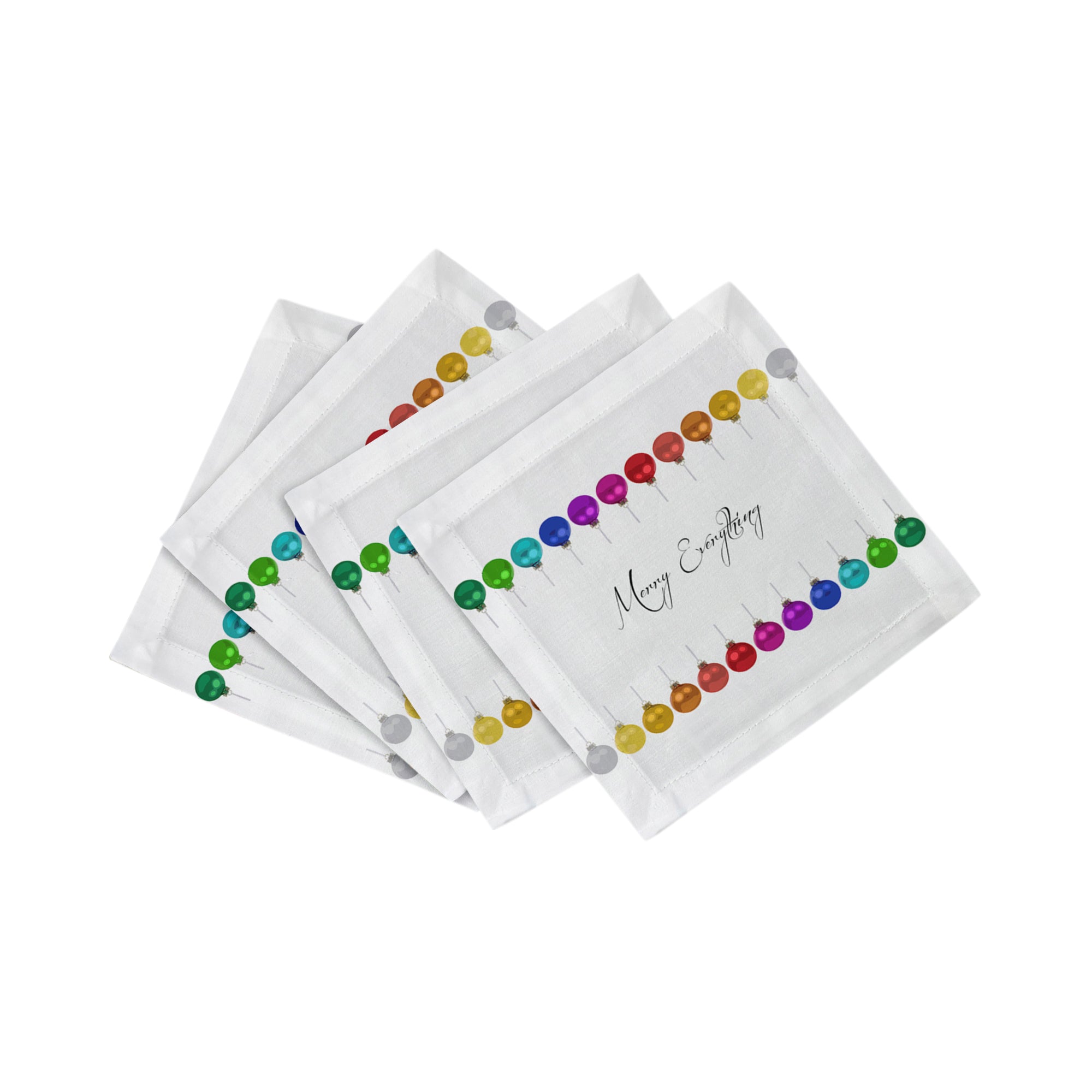 Merry Everything Cotton Sateen Cocktail Napkins