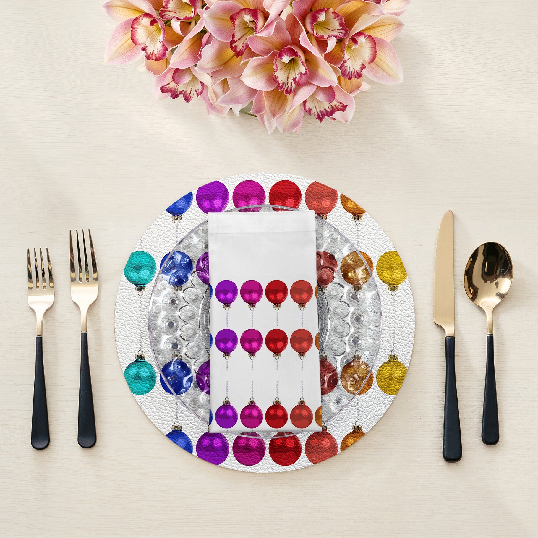 Merry Everything No Writing II Cotton Sateen Dinner Napkins