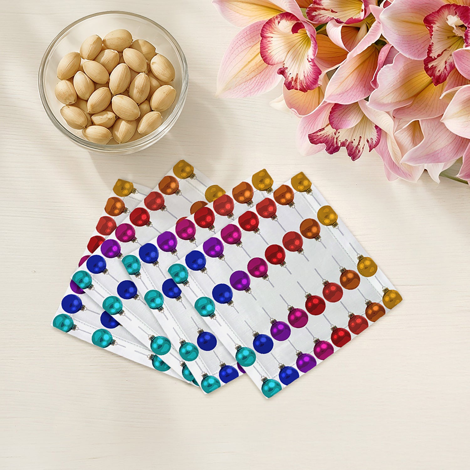 Merry Everything No Writing II Cotton Sateen Cocktail Napkins