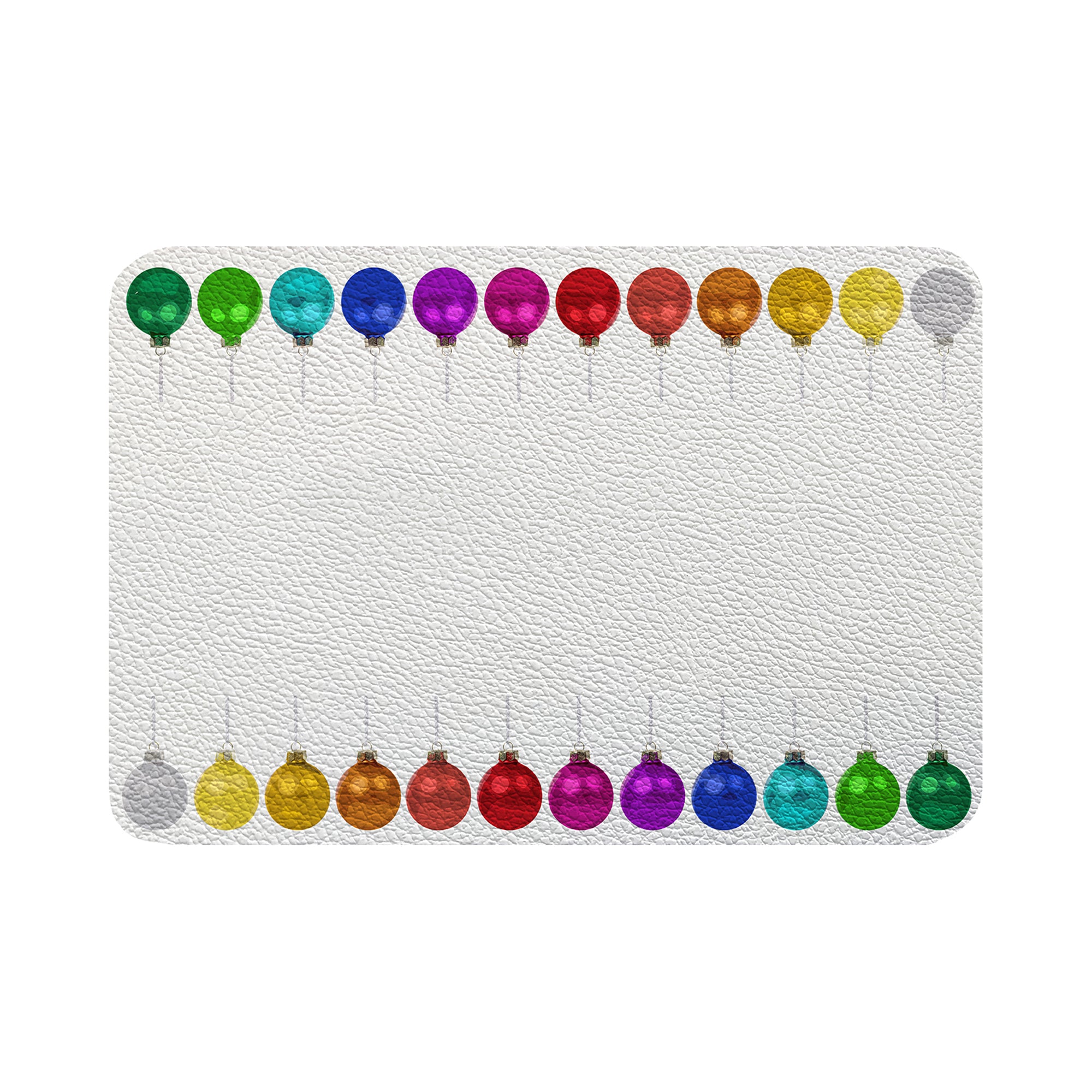 Merry Everything No Writing Vegan Leather Rectangle Pebble Placemat