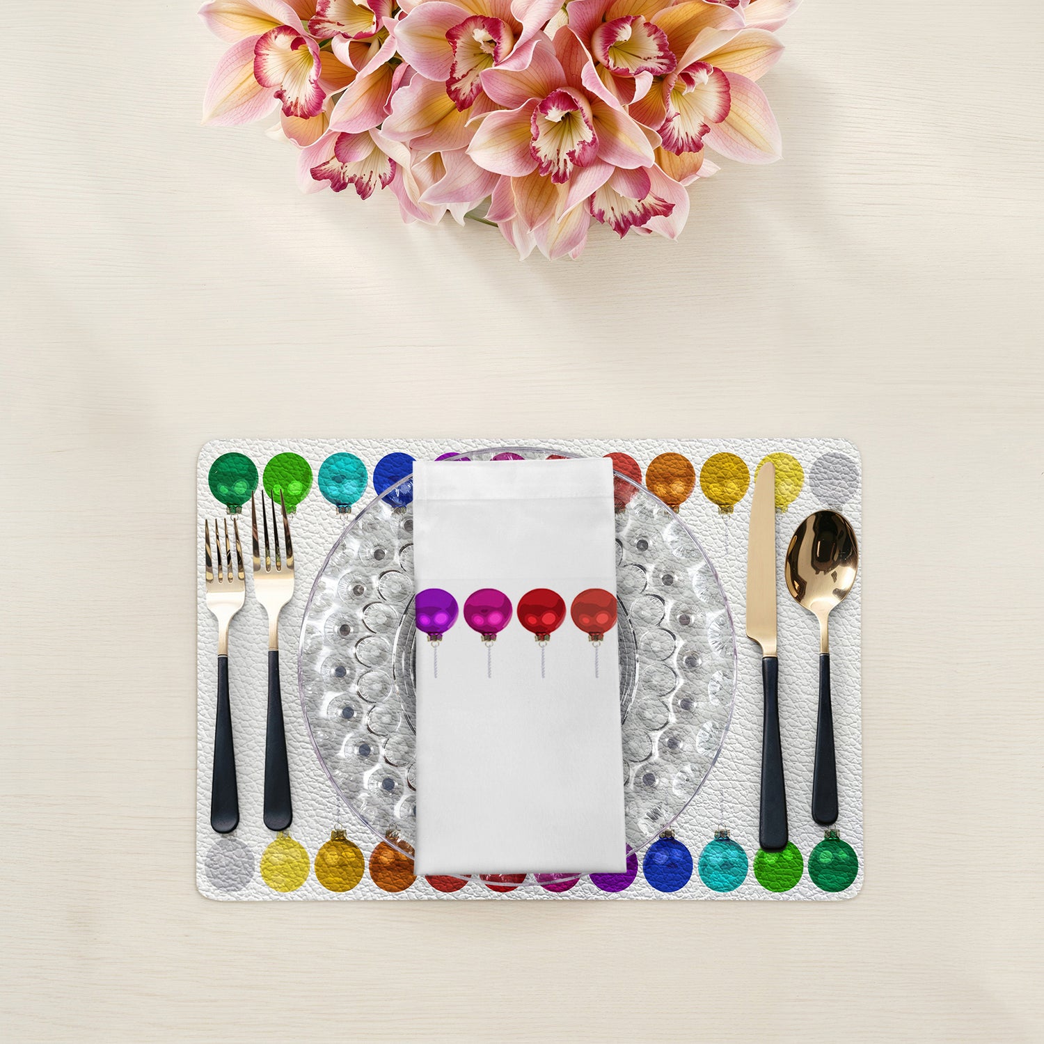 Merry Everything No Writing I Cotton Sateen Dinner Napkins