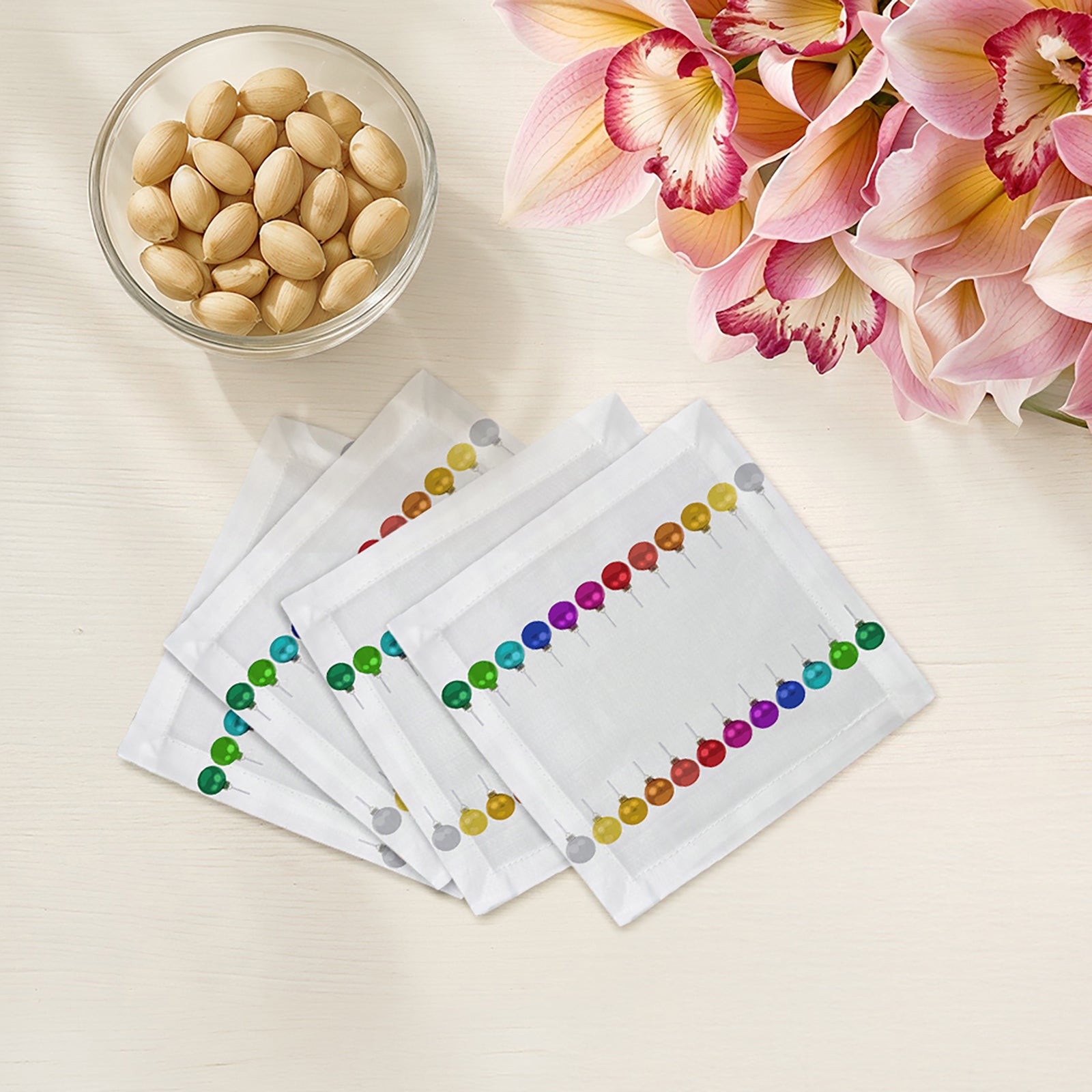 Merry Everything No Writing I Cotton Sateen Cocktail Napkins