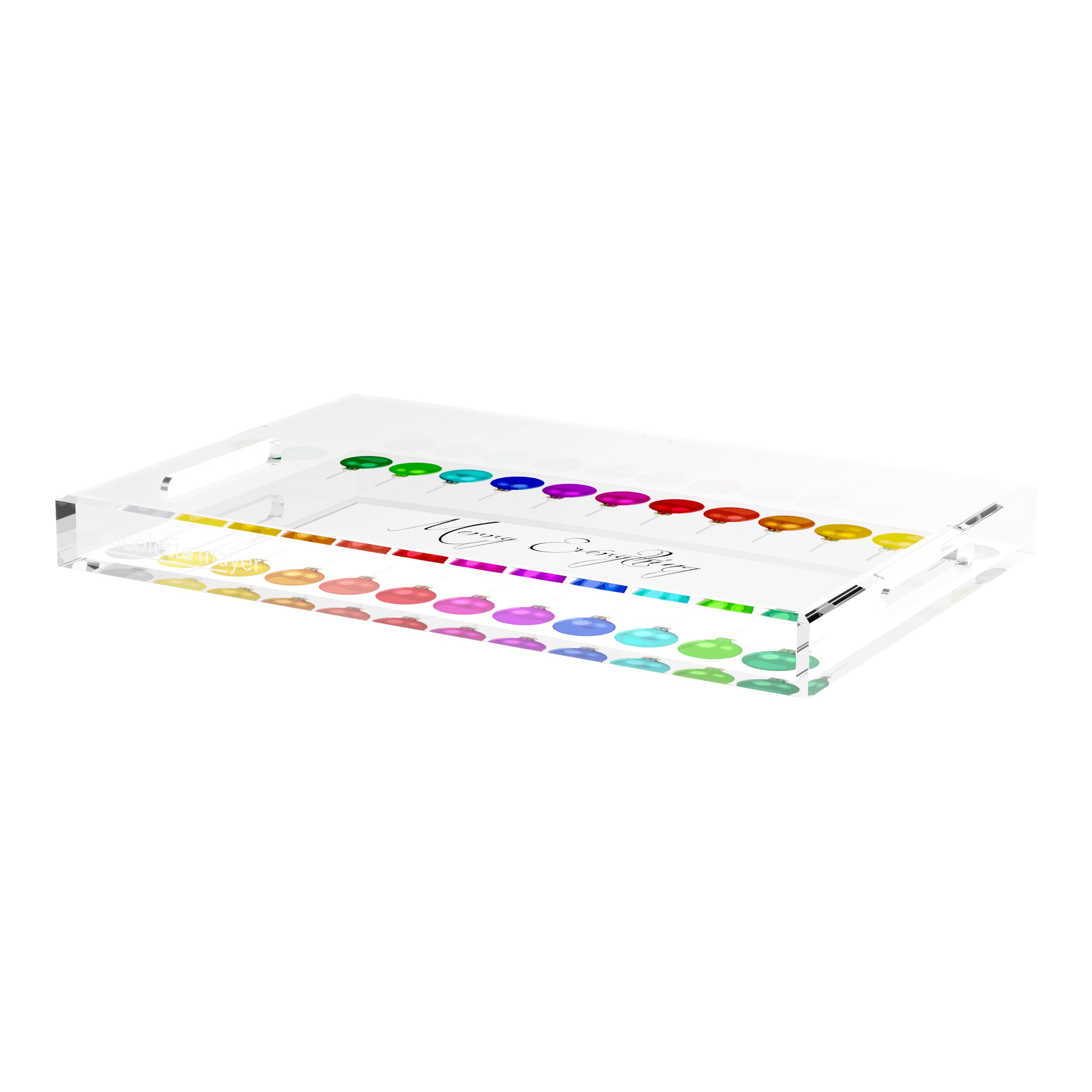 Merry Everything! 22.5X14.5 Acrylic Tray - nicolettemayer.com