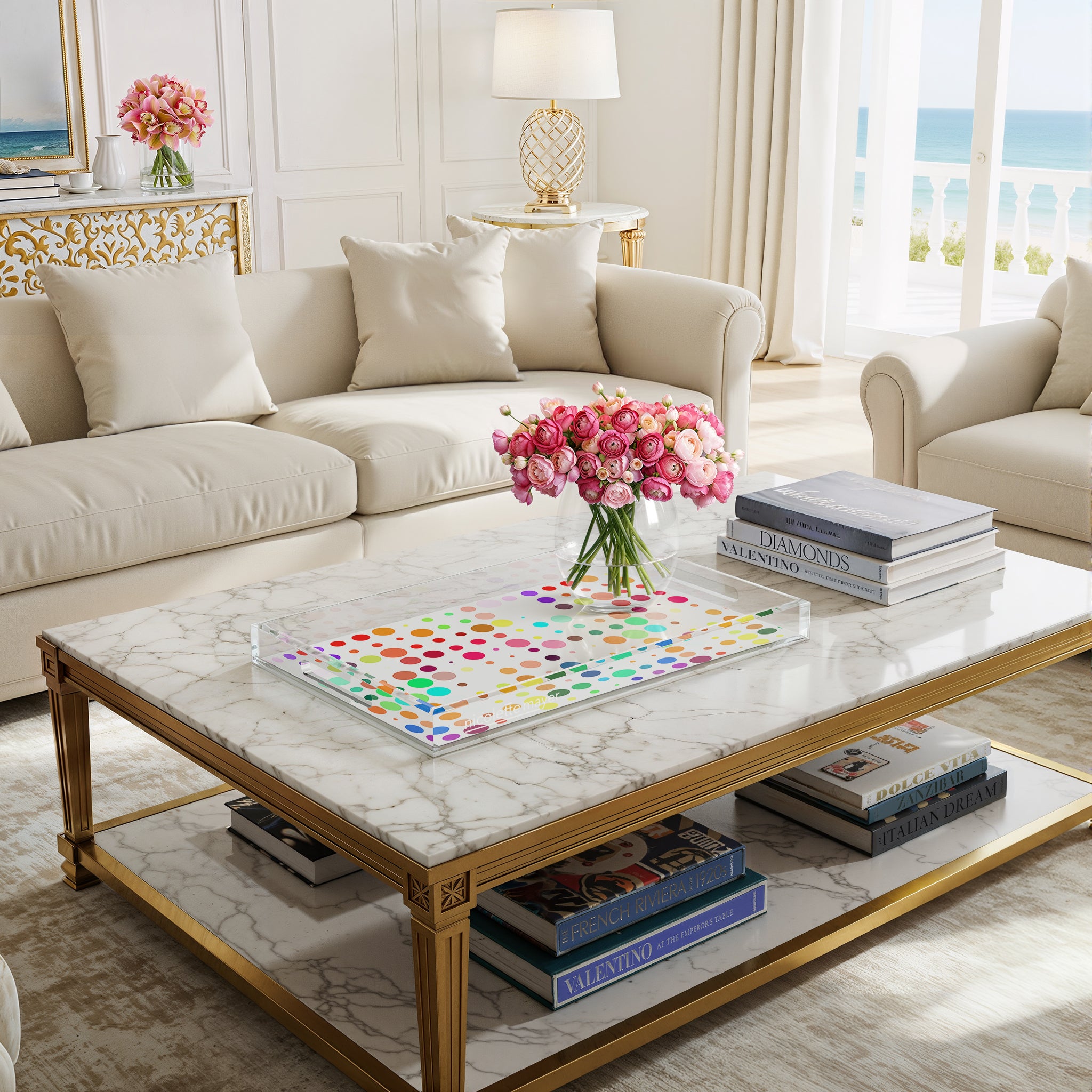 Mod Confetti Andre 22.5X14.5 Acrylic Tray - nicolettemayer.com