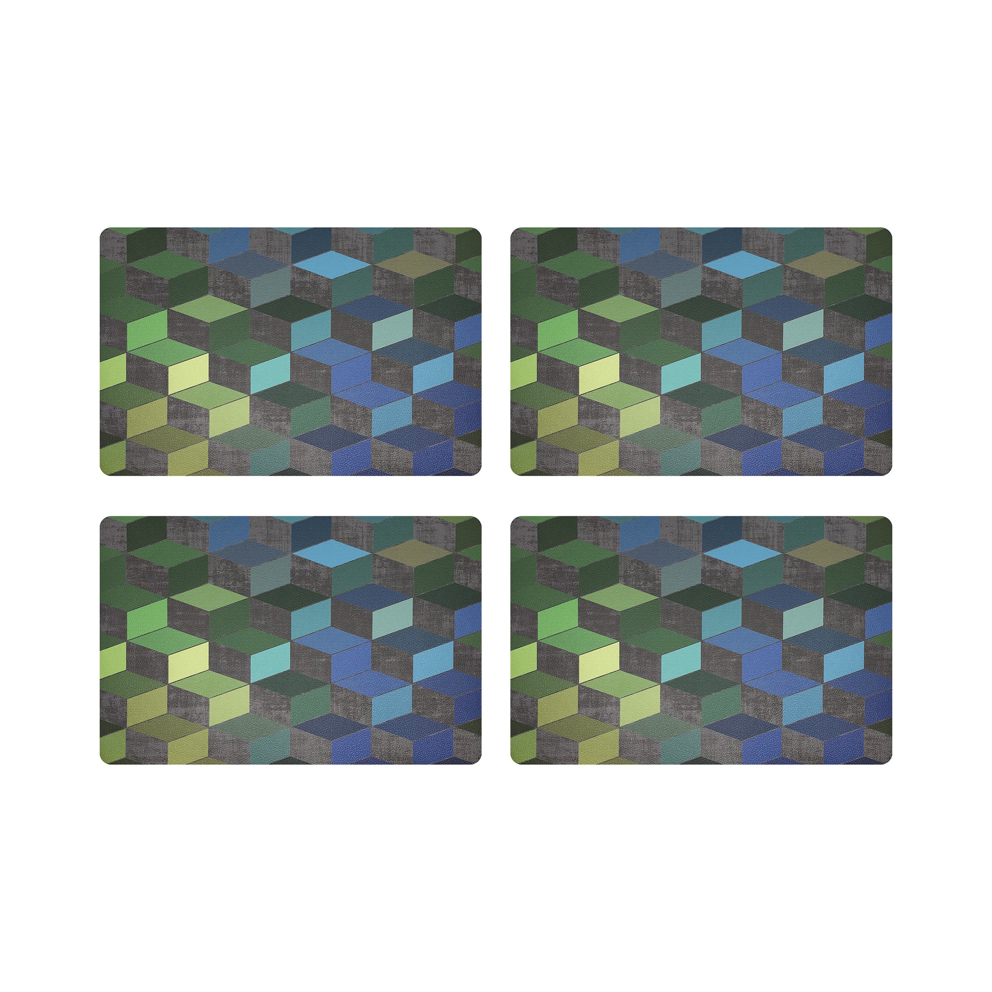 Modern Steps Spring Vegan Leather Rectangle Pebble Placemat