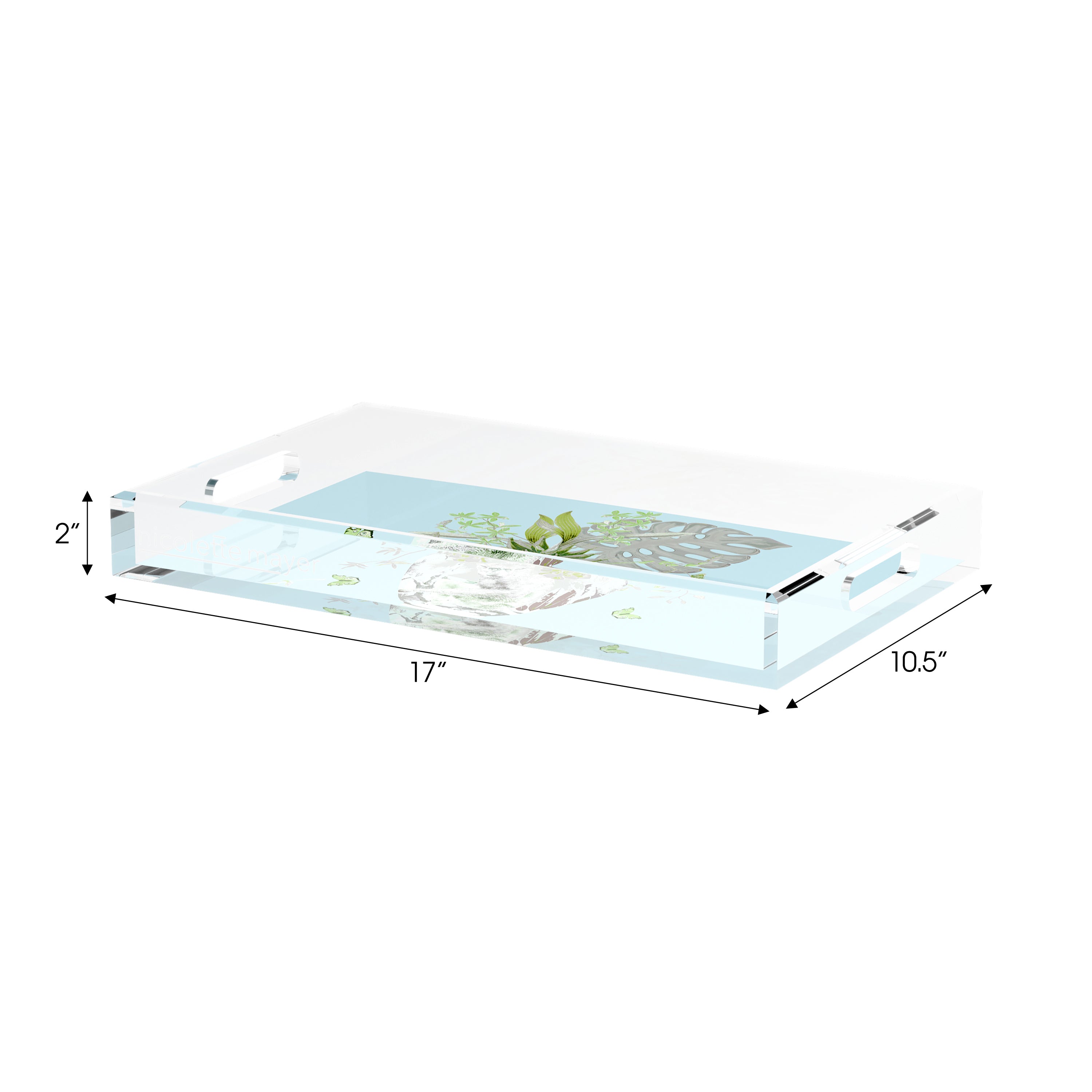 Monkey Large Jungle Bedford 17X10.5 Acrylic Tray - nicolettemayer.com