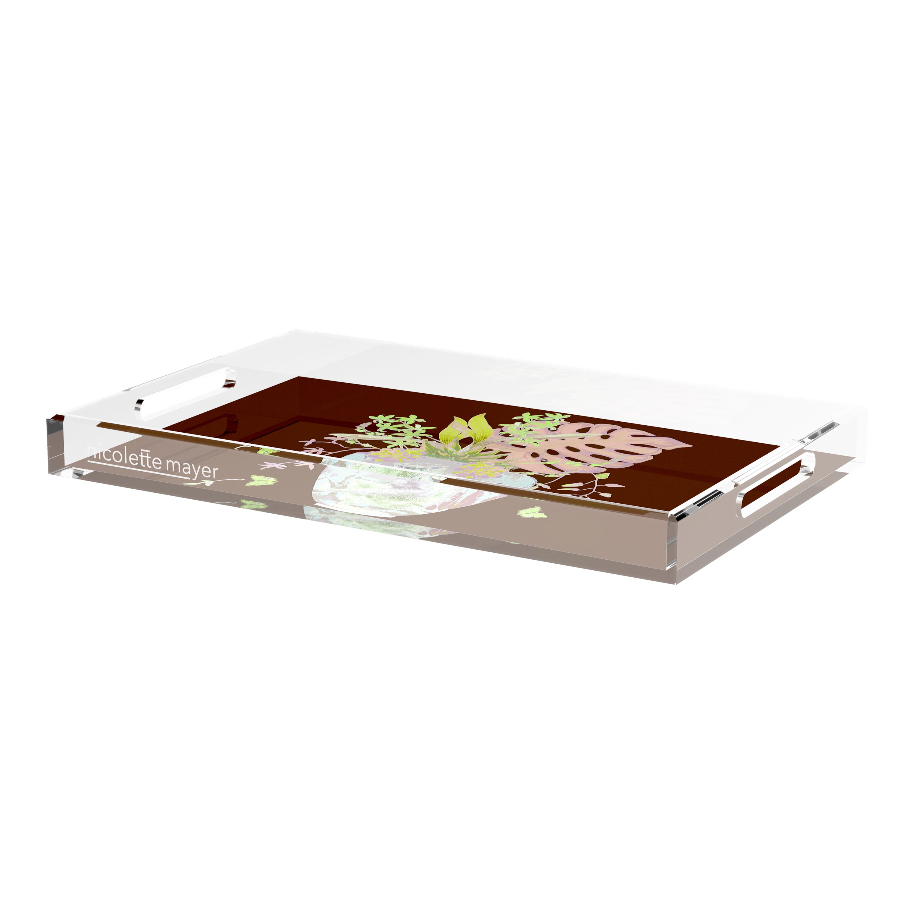 Monkey Large Jungle Chocolatte 22.5X14.5 Acrylic Tray - nicolettemayer.com