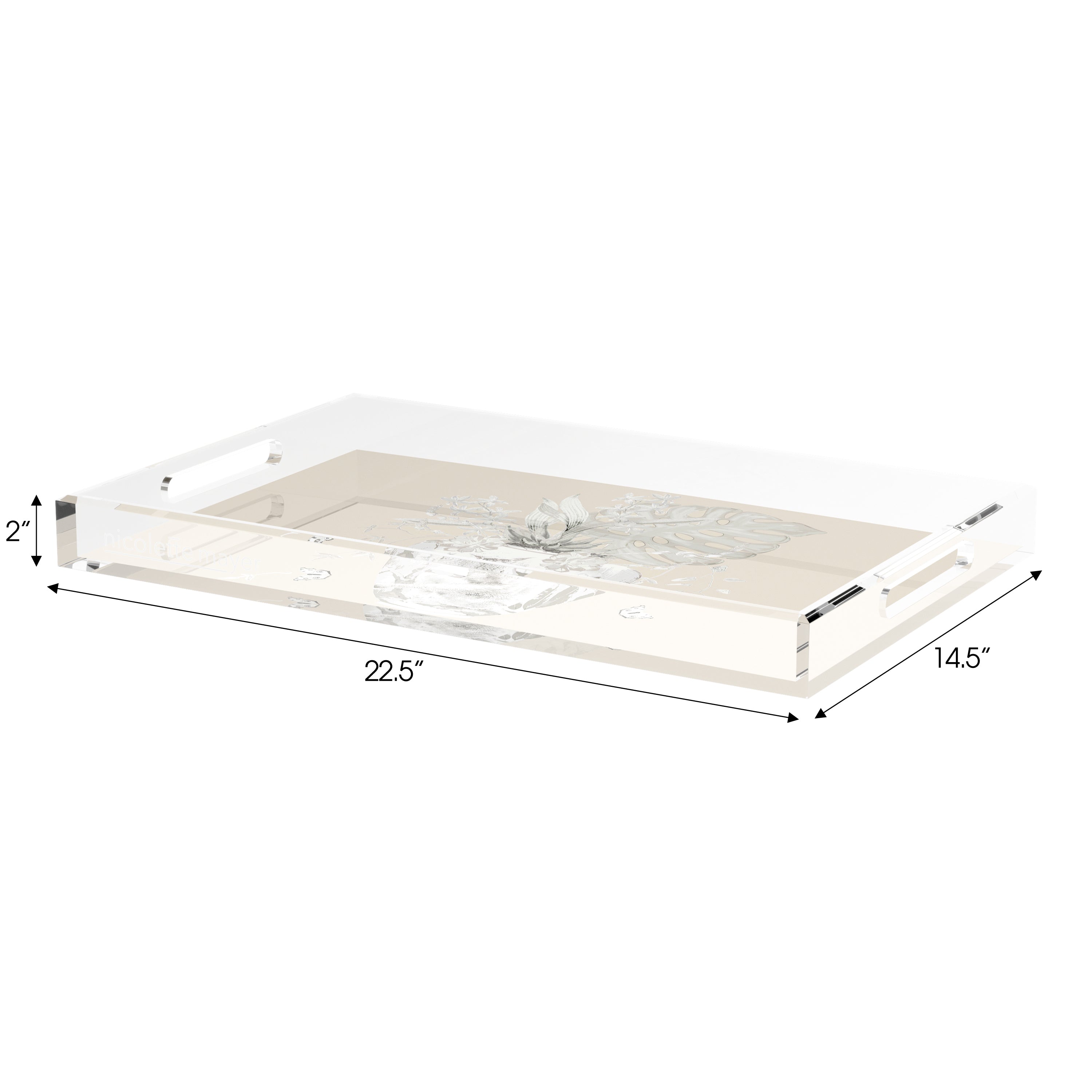 Monkey Large Jungle Greenwhich 22.5X14.5 Acrylic Tray - nicolettemayer.com
