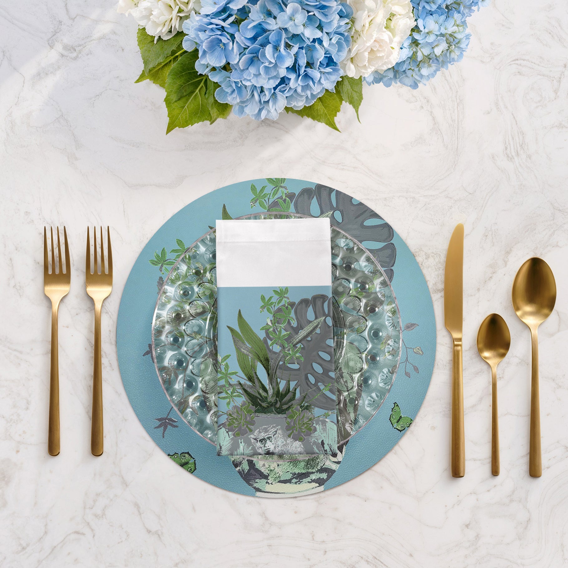 Monkey Jungle Bedford 22"X22" Hemstitch Dinner Table Napkins - nicolettemayer.com