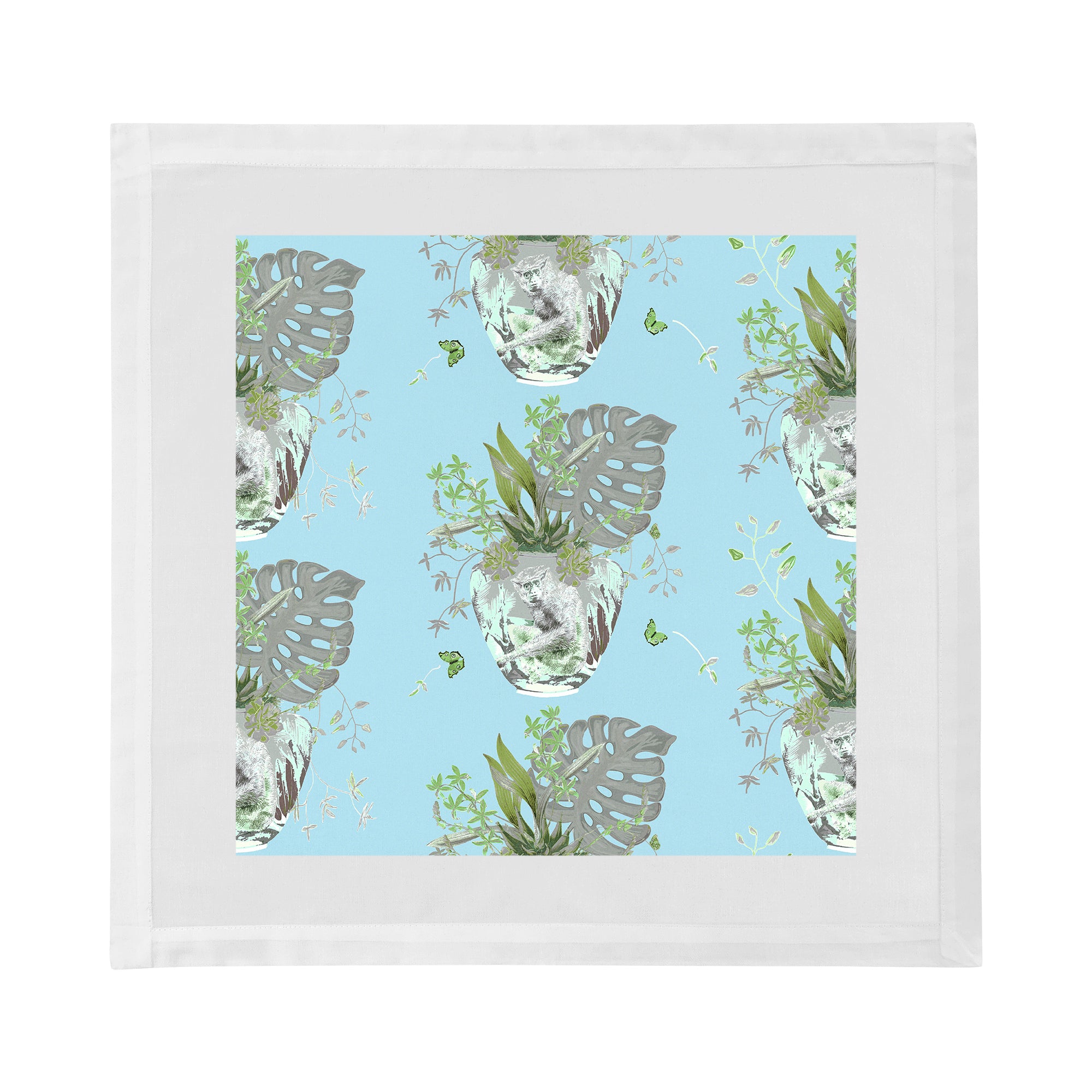Monkey Small Jungle Bedford Cotton Sateen Dinner Napkins