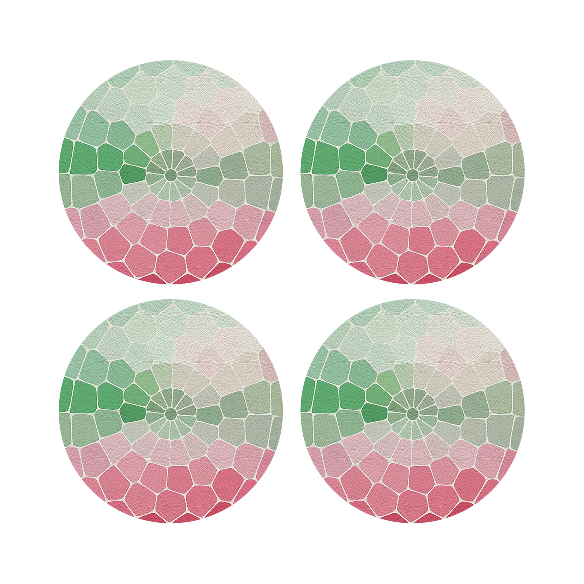 Mosaico Palm Beach Vegan Leather Round Pebble Placemat