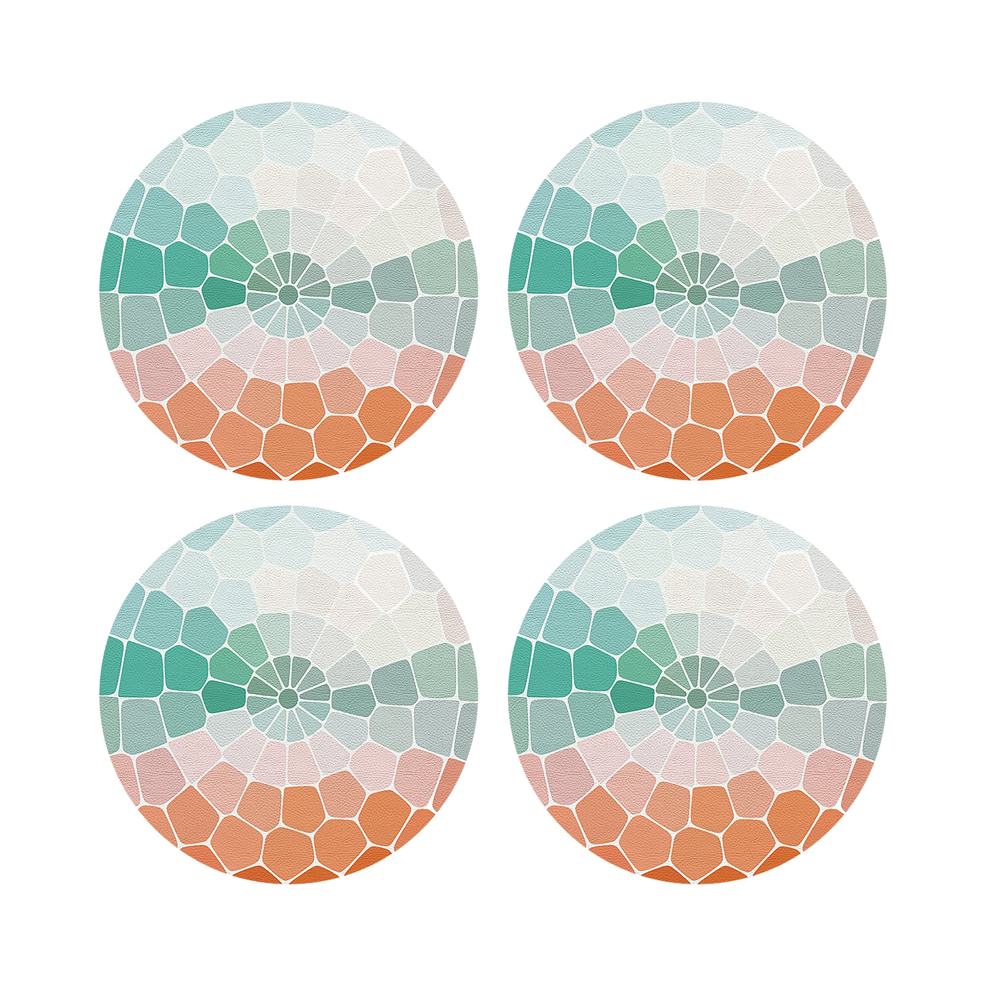 Mosaico Portofino 16" Round Pebble Placemats, Set of 4 - nicolettemayer.com