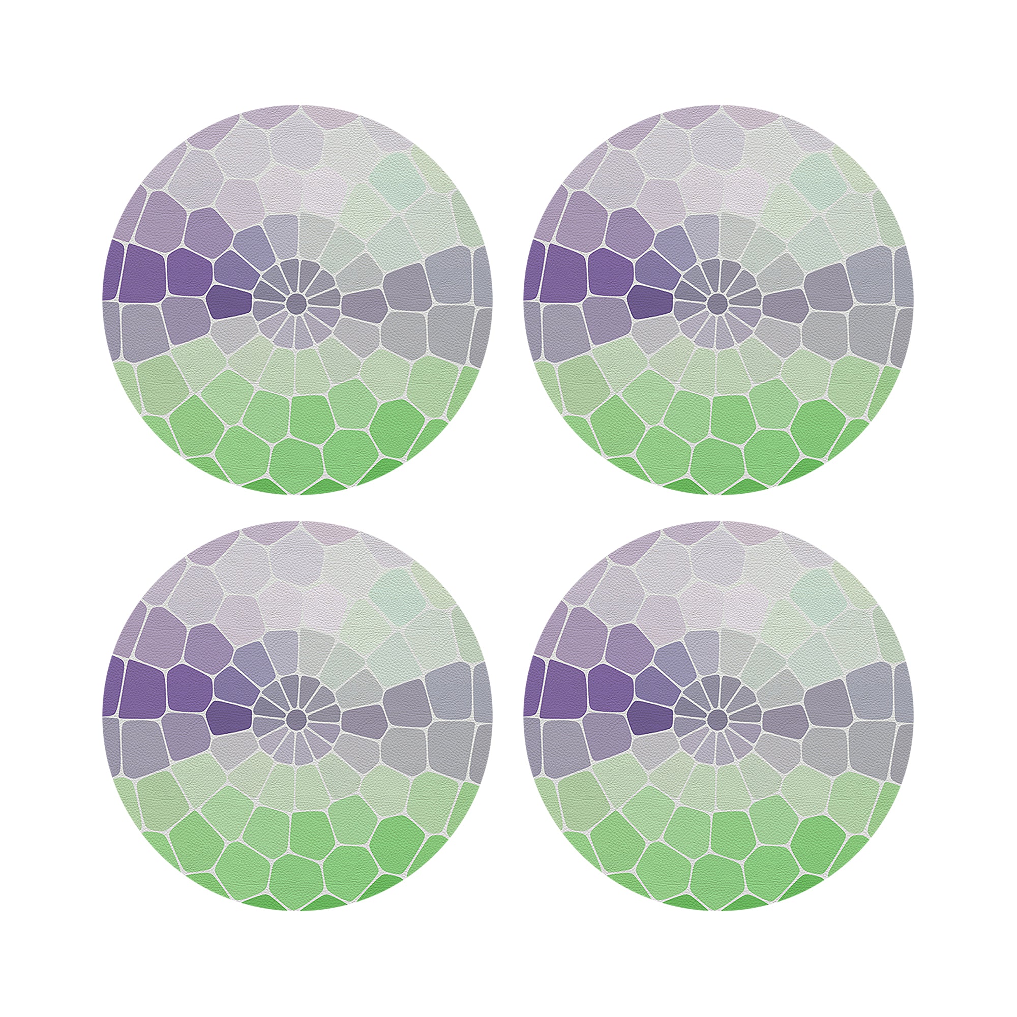 Mosaico St Germain 16" Round Pebble Placemats, Set of 4 - nicolettemayer.com