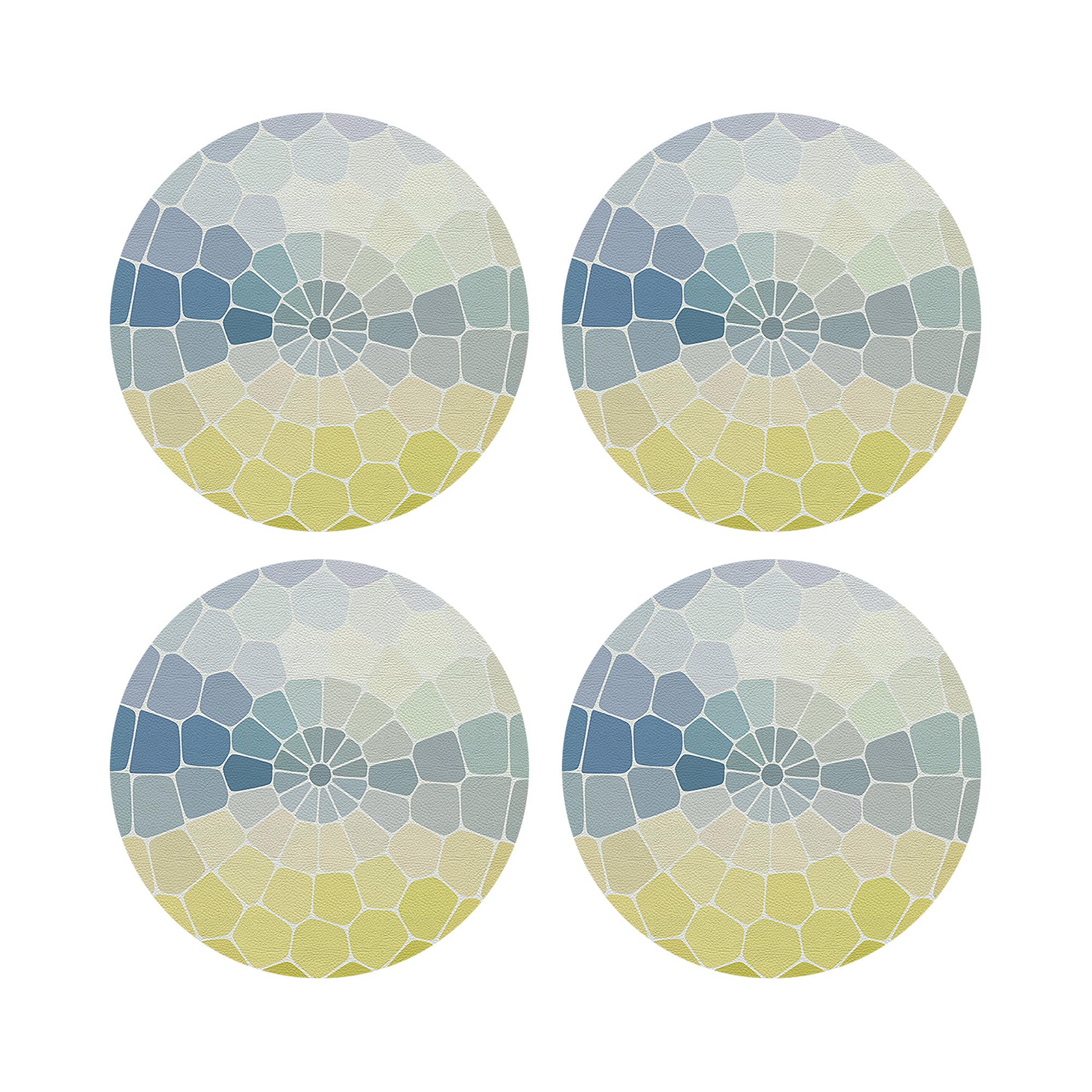 Mosaico Taormino 16" Round Pebble Placemats, Set of 4 - nicolettemayer.com