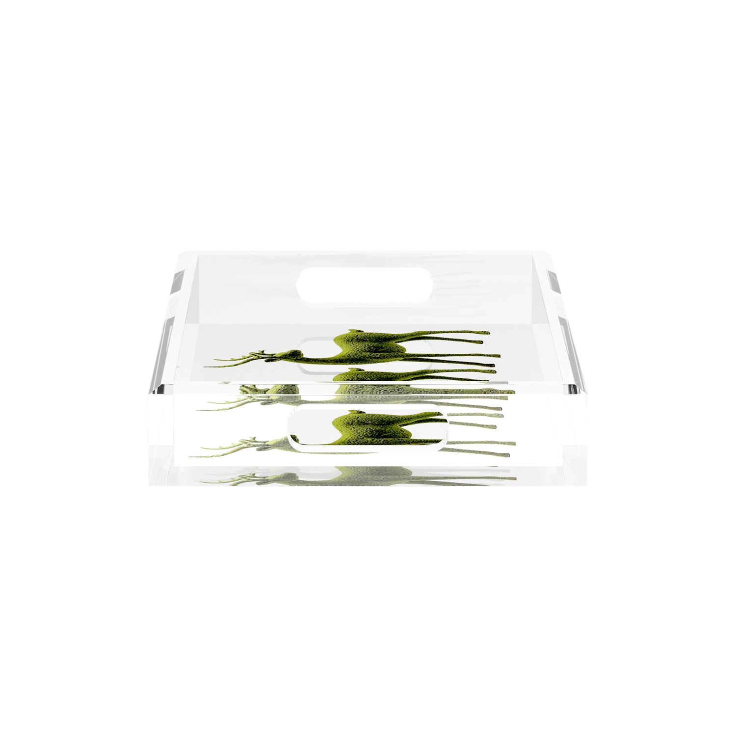 Moss Reindeer 12.5X7.75 Acrylic Tray - nicolettemayer.com