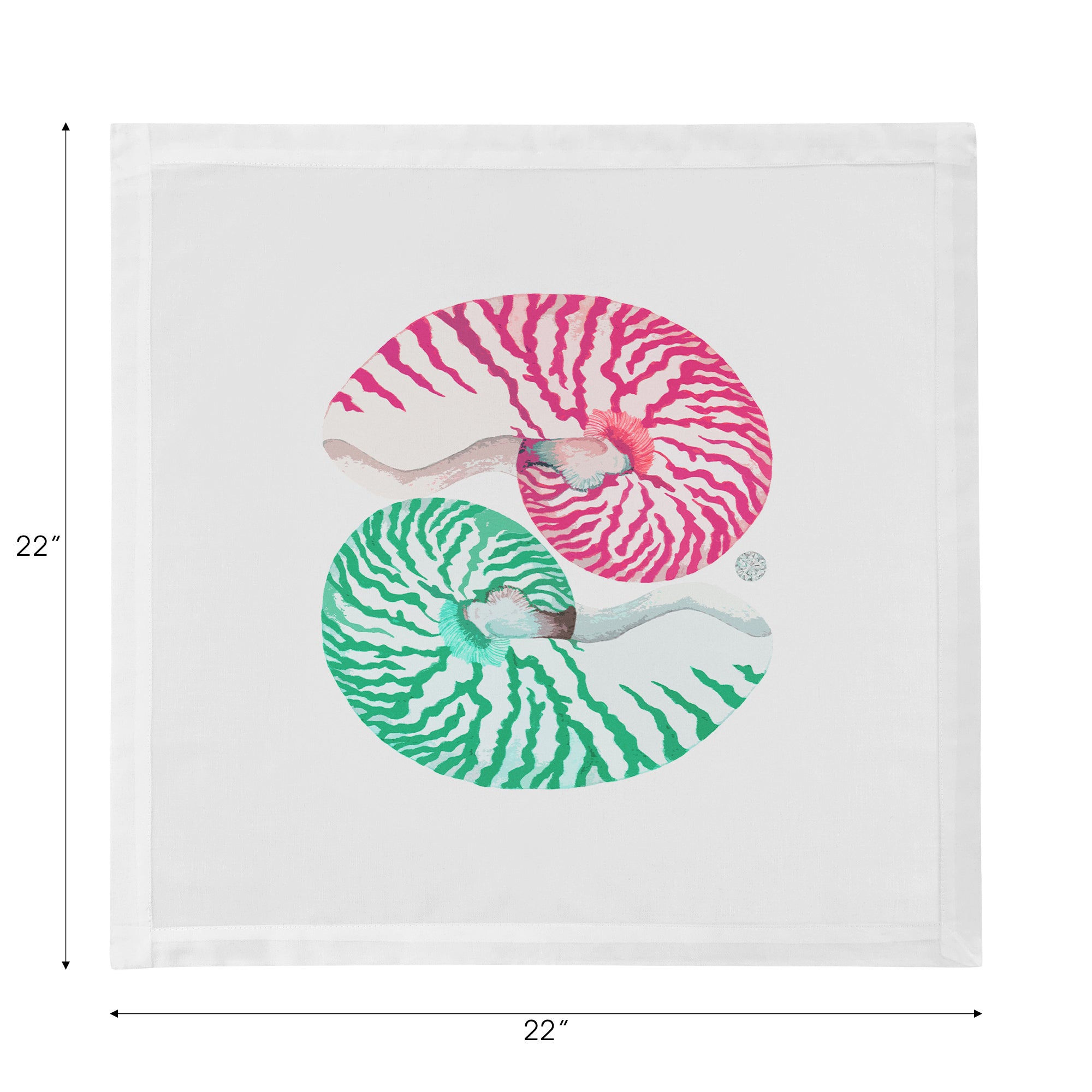 Nautilus Palm Beach Cotton Sateen Dinner Napkins - nicolettemayer.com