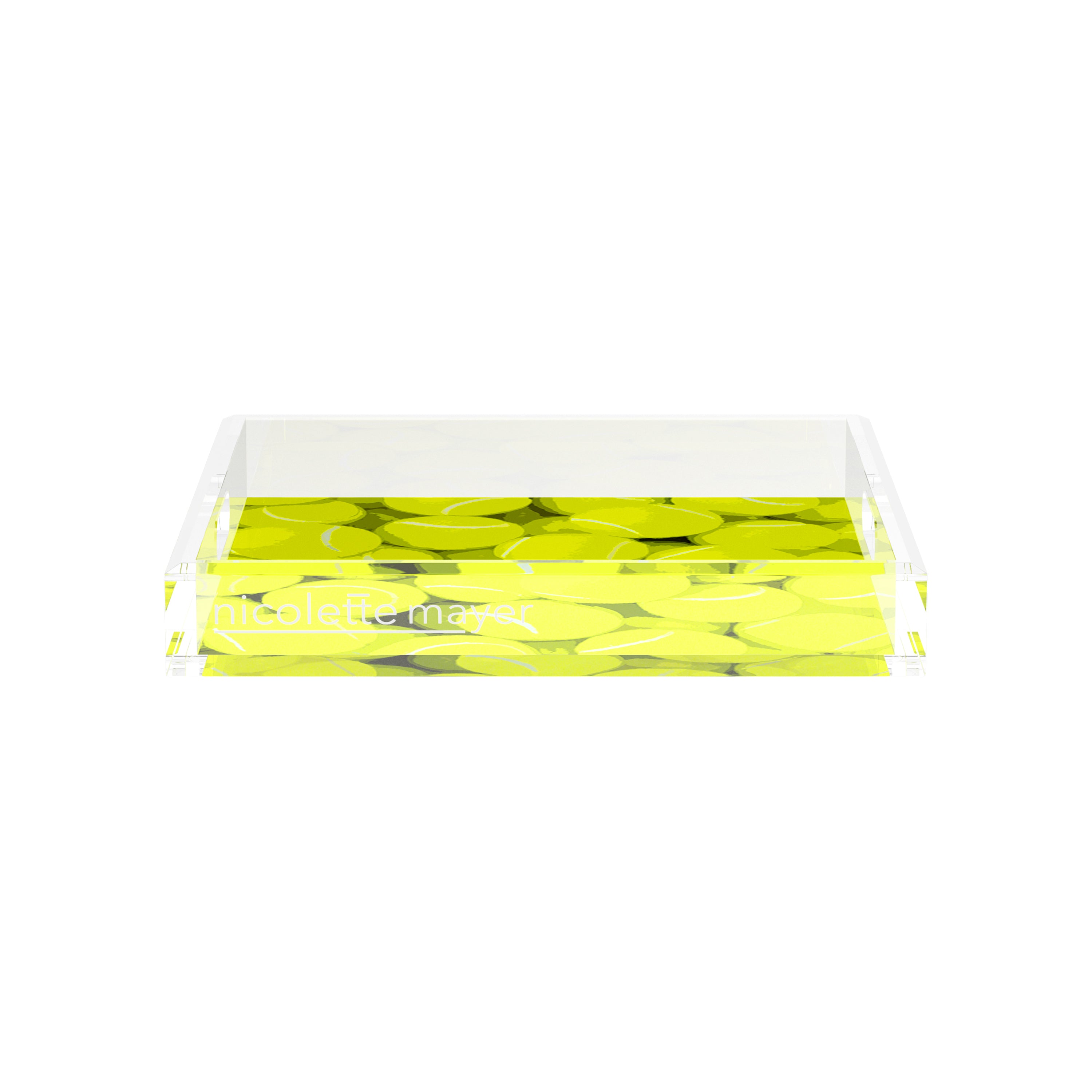Tennis Neon Balls 12X12 Acrylic Tray - nicolettemayer.com