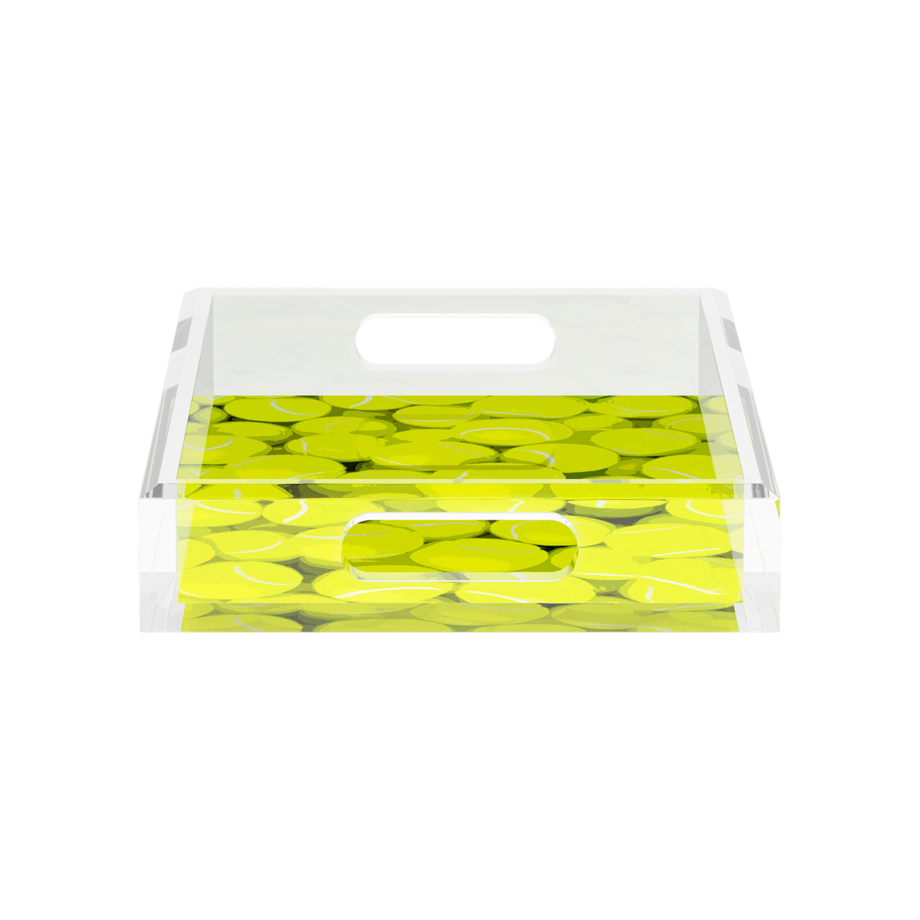 Tennis Neon Balls 12.5x7.75 Acrylic Tray - nicolettemayer.com