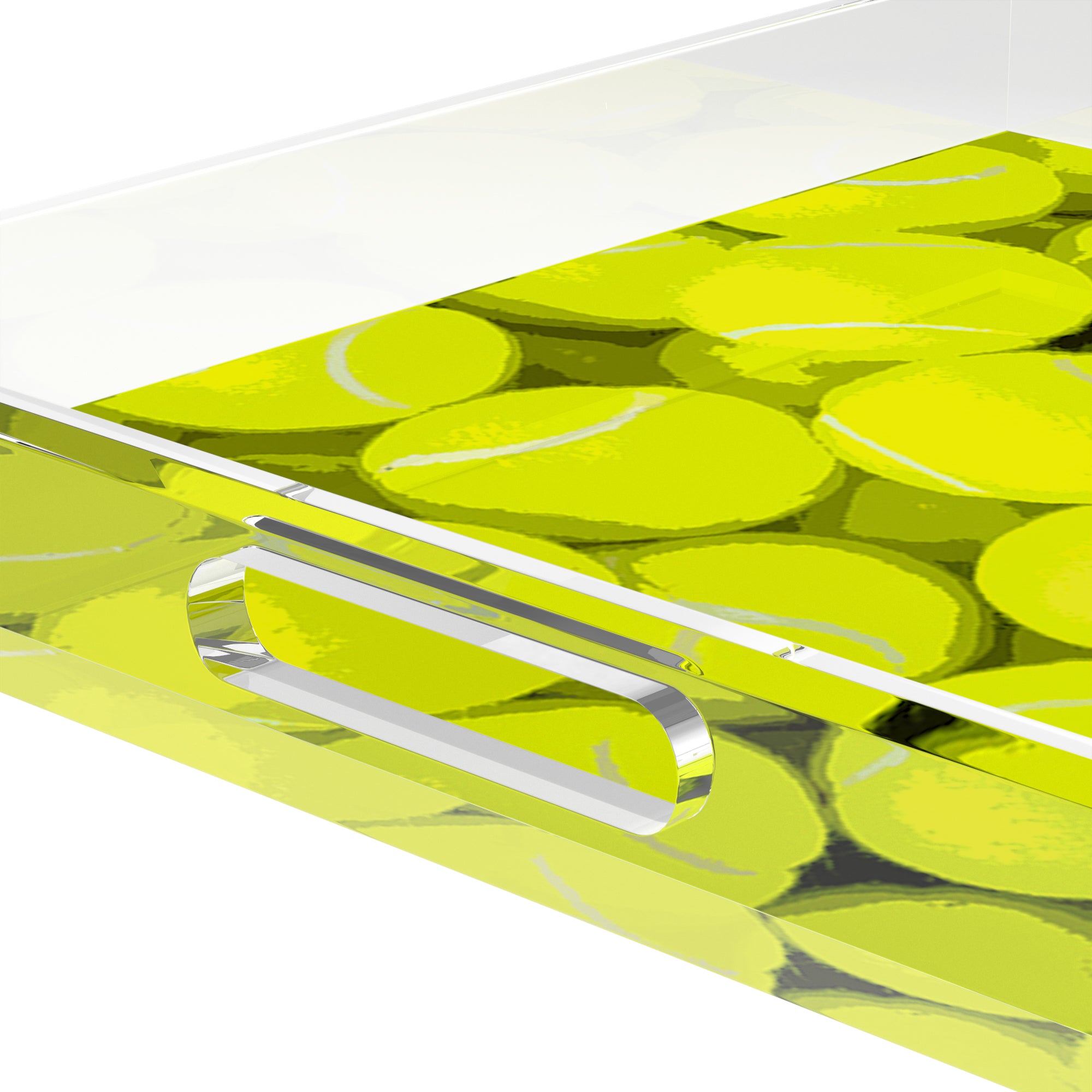 Tennis Neon Balls 15X15 Acrylic Tray - nicolettemayer.com