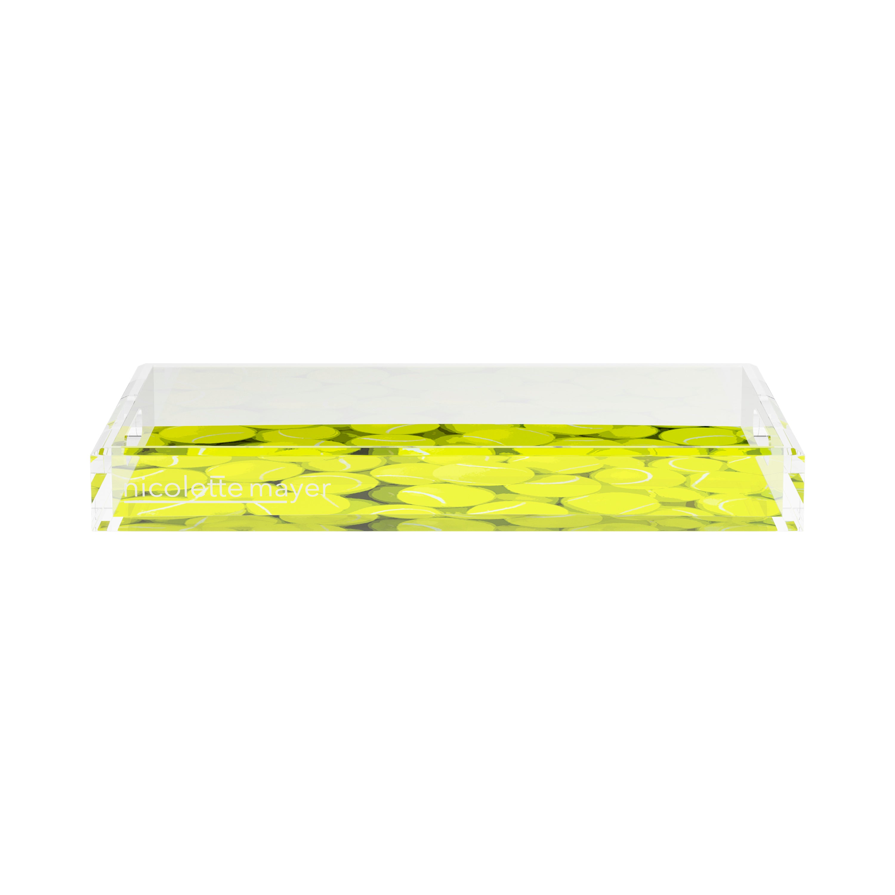 Tennis Neon Balls 17X10.5 Acrylic Tray - nicolettemayer.com